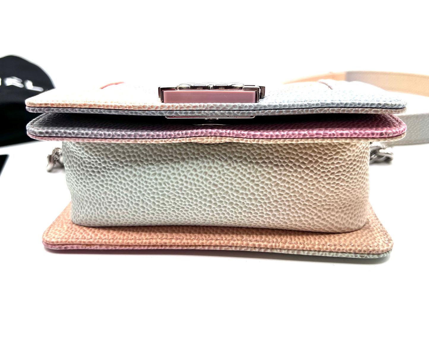 Chanel Leboy mini Rainbow Caviar Skin Flap chain Bag