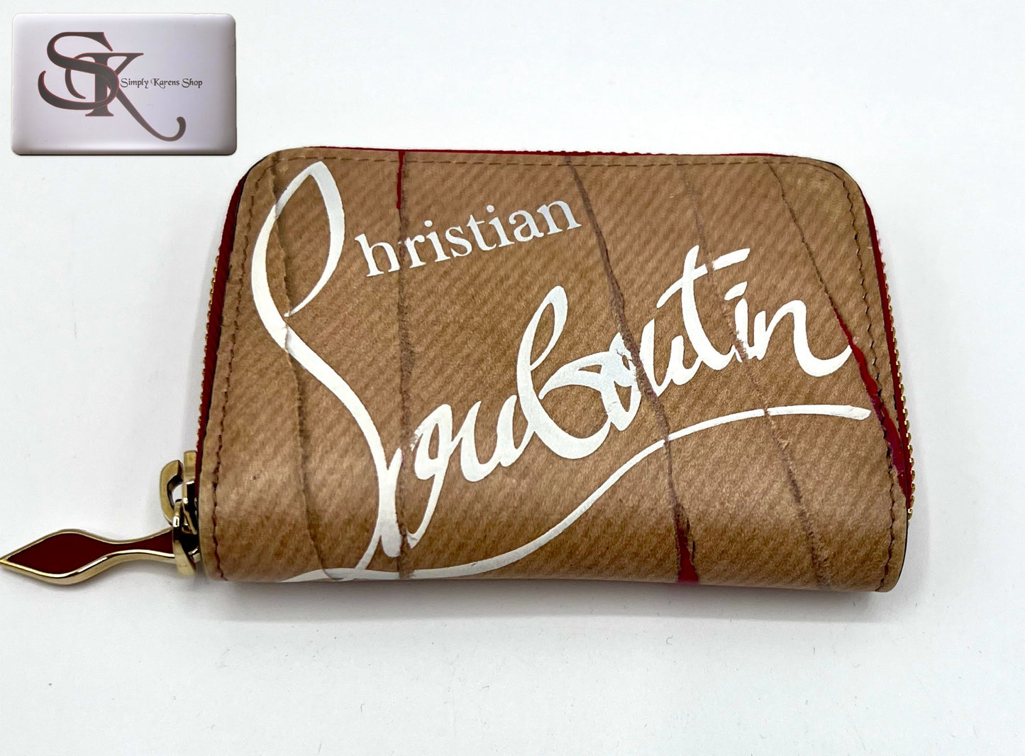 Christian louboutin Panettone Beige Leather Card/ Coin Case π΅πP11,200π΅π