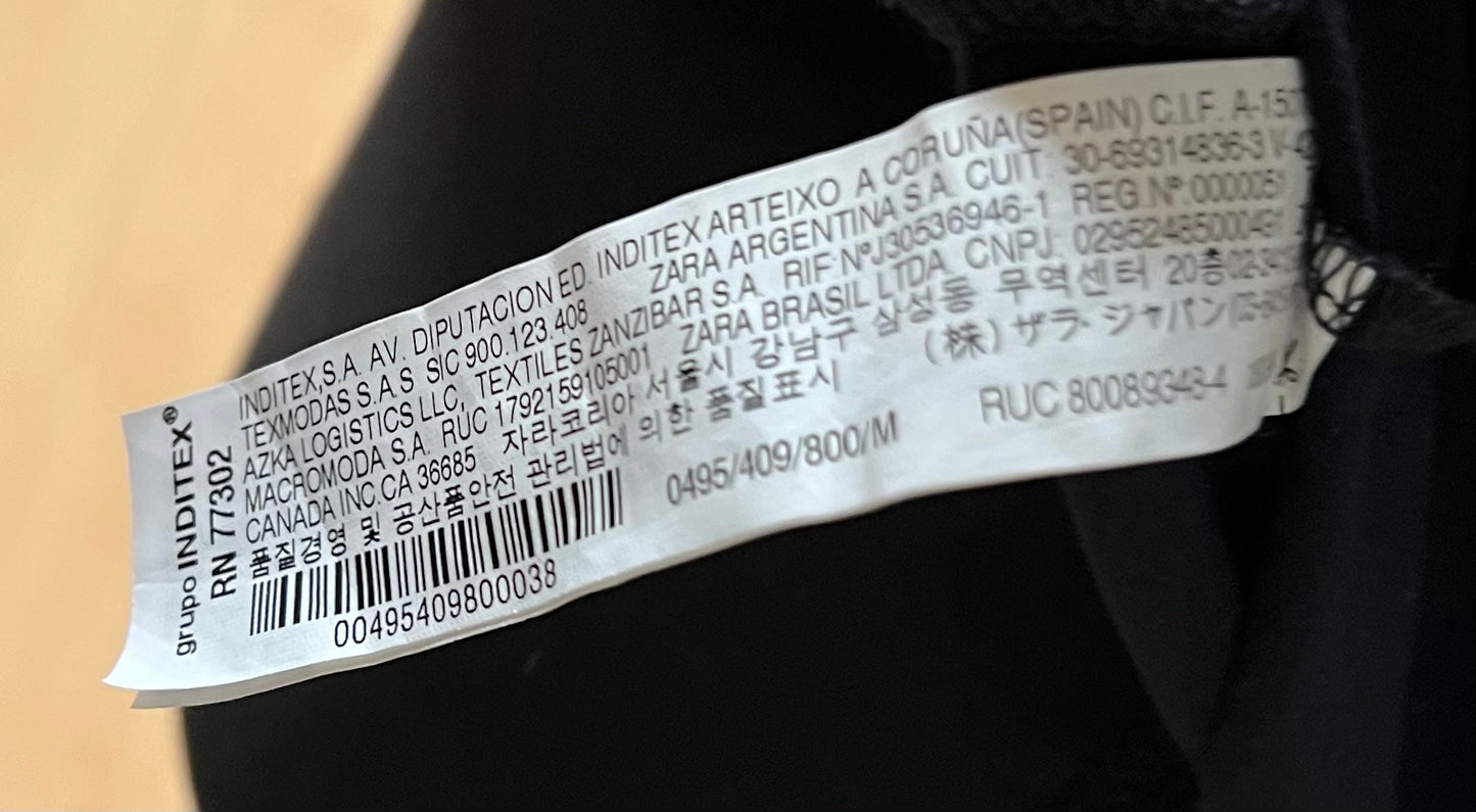 Zara Black Tshirt L size (🇵🇭P1,720)