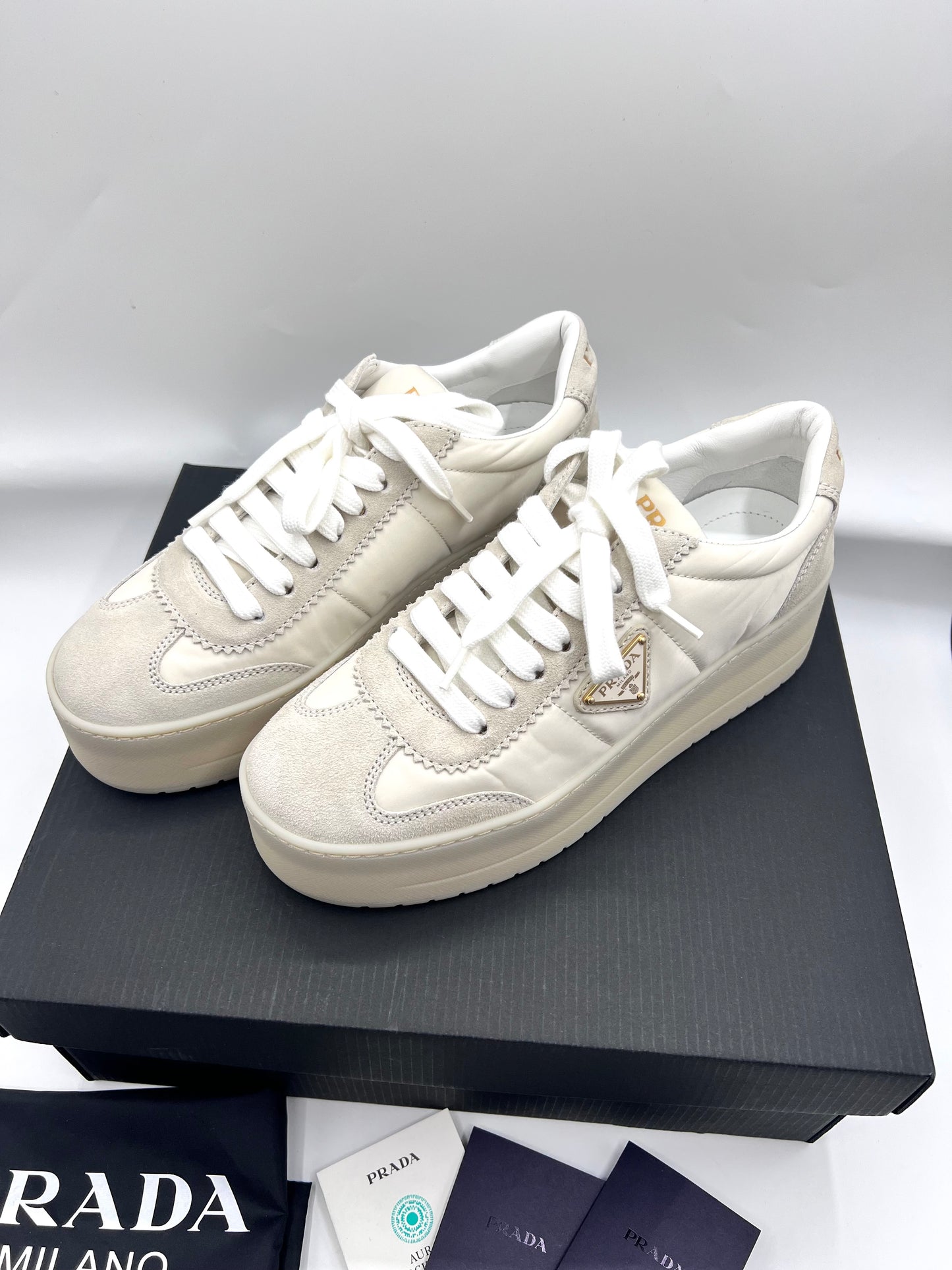 Prada Re Nylon Pocono Plate Sneakers Size 35.5 (22.5) (🇵🇭P42,140)