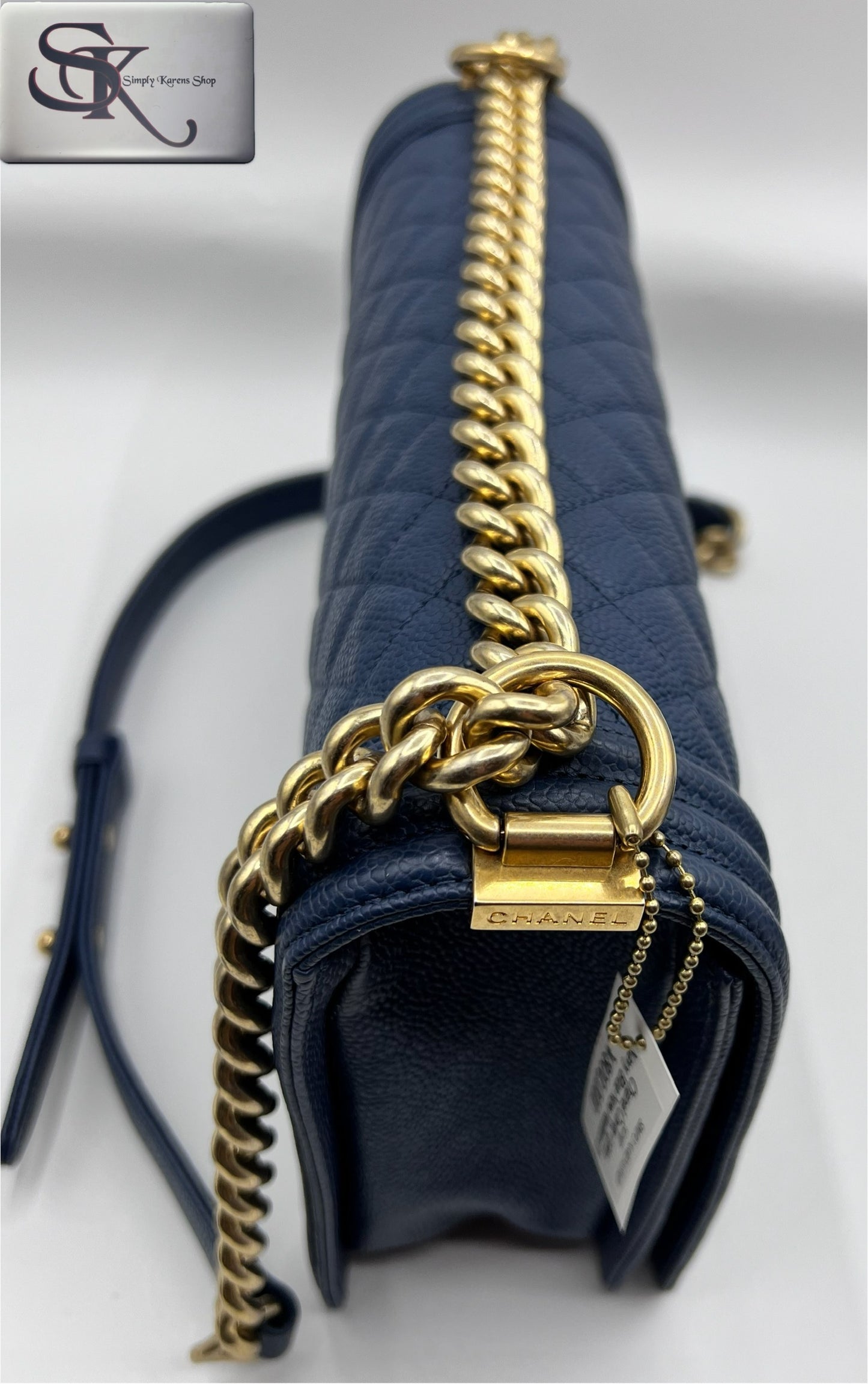 Chanel Caviar Leboy Navy Blue New Medium G.H. (🇵🇭P344,000)