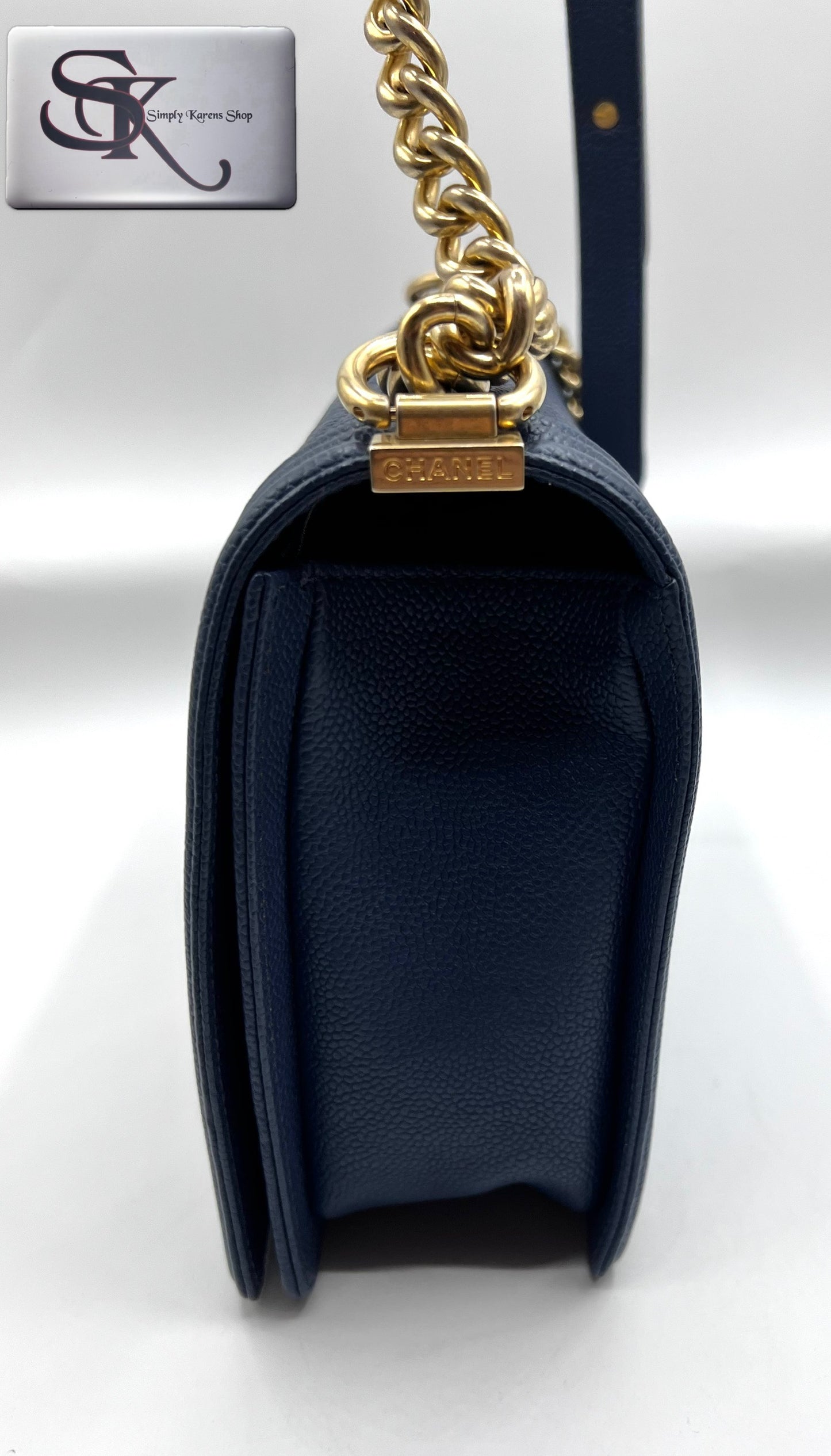 Chanel Caviar Leboy Navy Blue New Medium G.H. (🇵🇭P344,000)