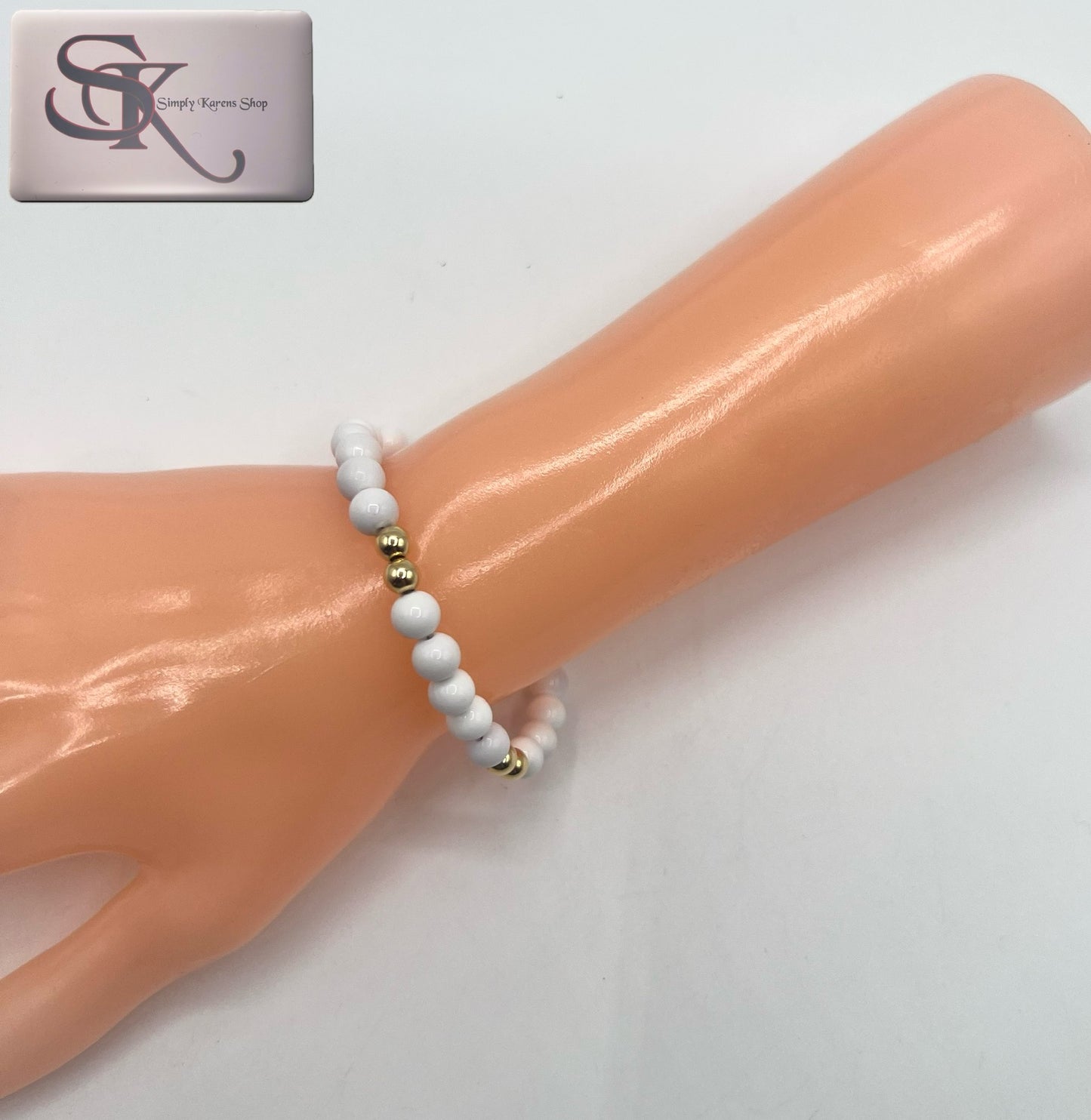 K18 Conbi White Onyx Braclet 18cm (🇵🇭P11,180)
