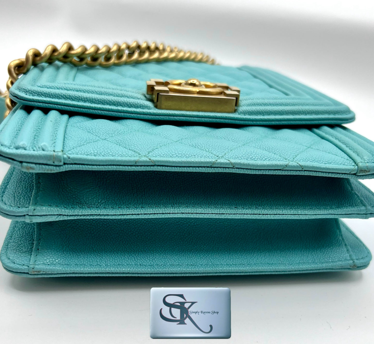 Chanel Leboy Caviar North South flap bag