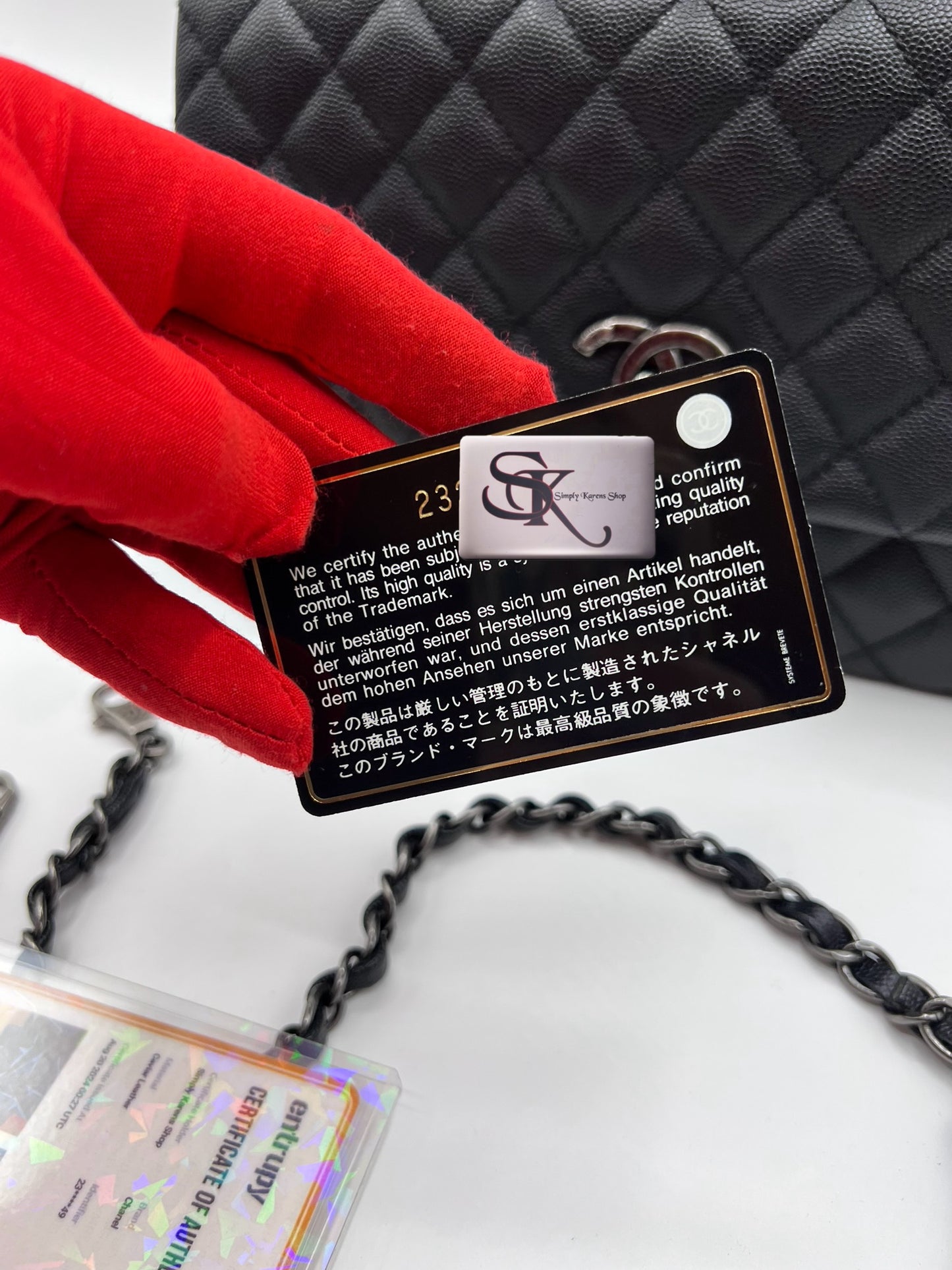 Chanel Caviar Coco python handle Matlase 2 way Bag series 23 mm size (π΅πP361,200)