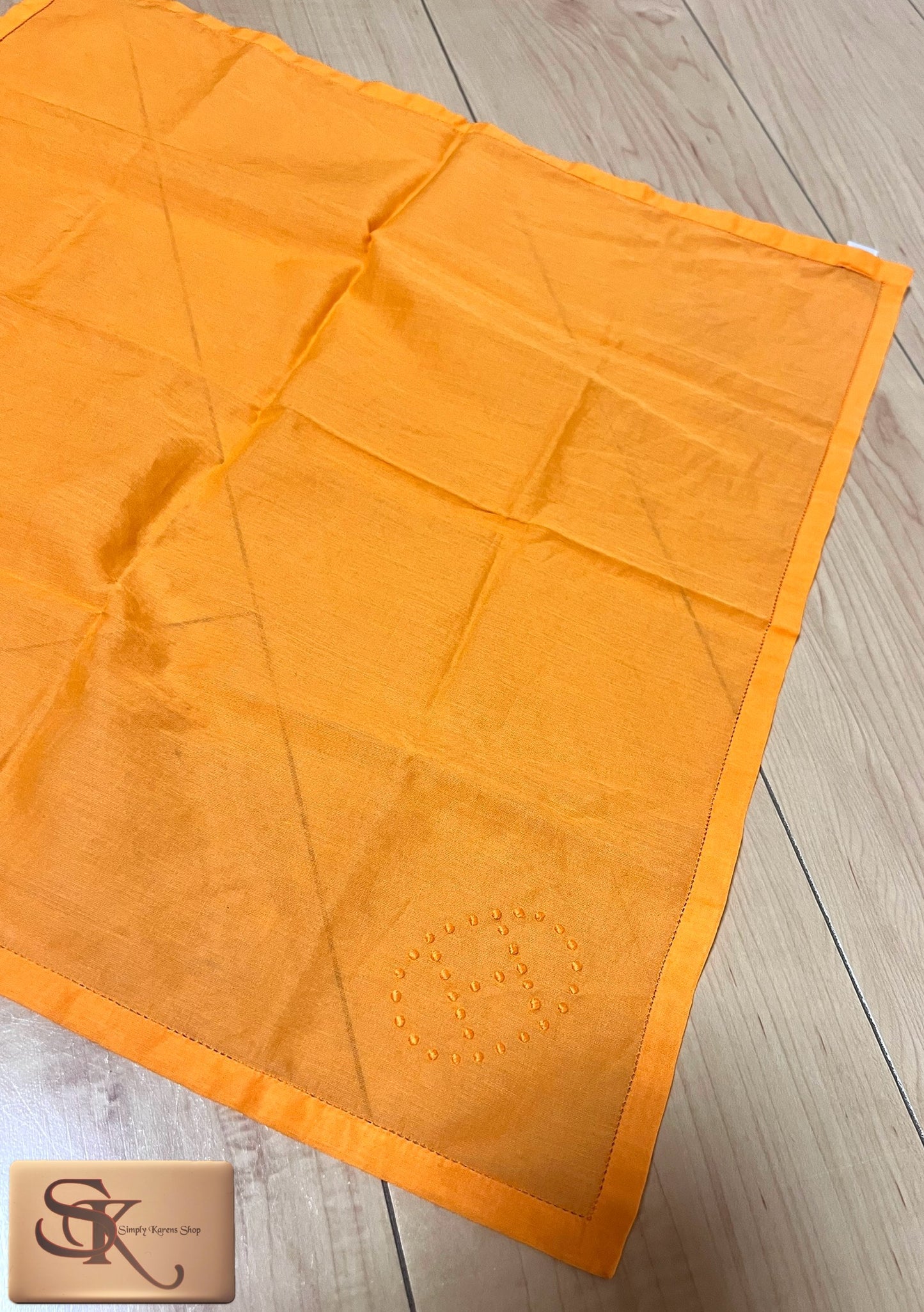Hermes Nekckerchief Evelyn Mouchoirs marceau Orange cotton Broidery Punching H 🇵🇭P6,000🇵🇭
