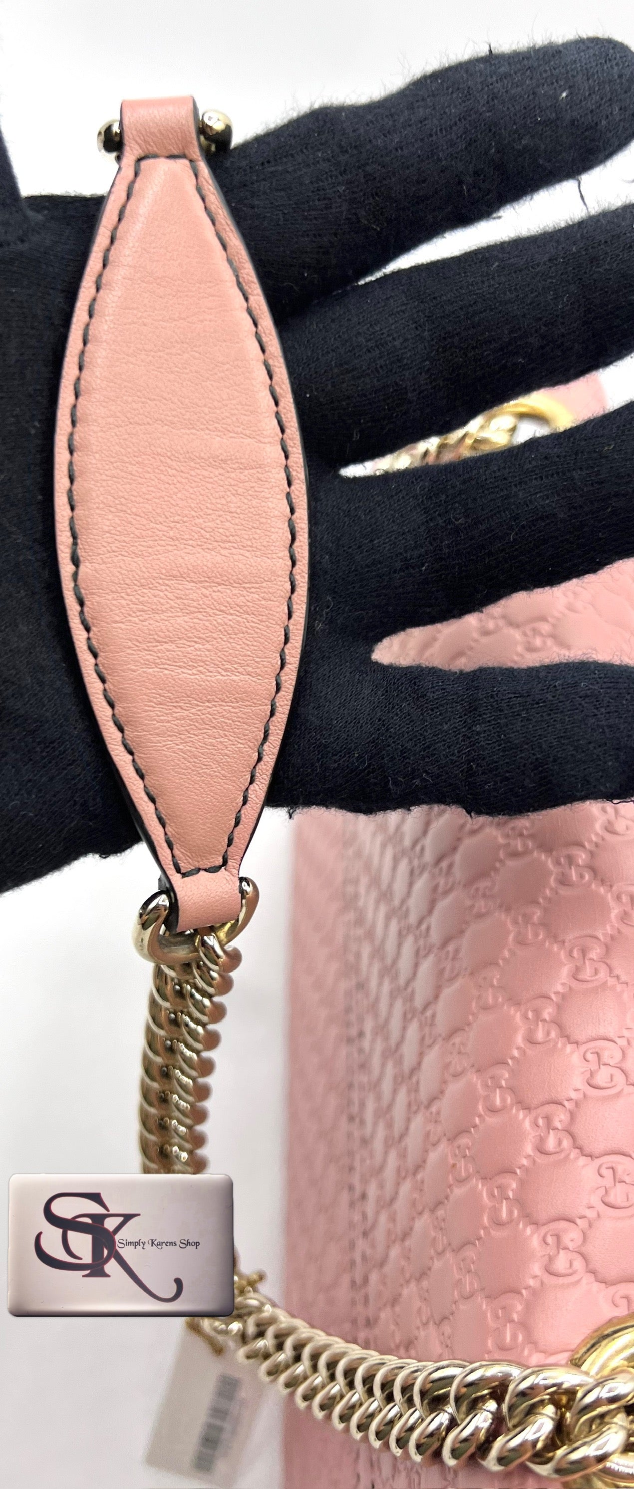 Gucci Guccissima Horsebit Emily Shoulder Bag MM Blush Pink (🇵🇭P42,140)