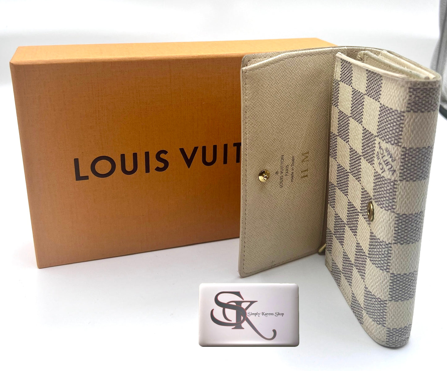 Lv Azur Trifold Semi Long wallet