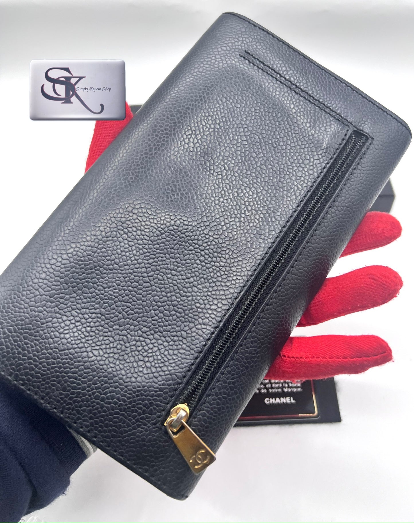 Chanel Caviar Jumbo CC Flap Black Long Wallet (🇵🇭P20,640)