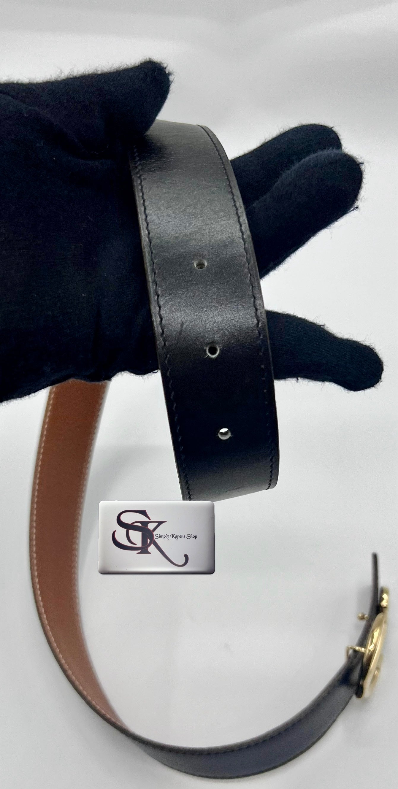 HERMES CARGO BUCKLE & RIVERSABLE LEATHER BELT SIZE70 (69~72cm)