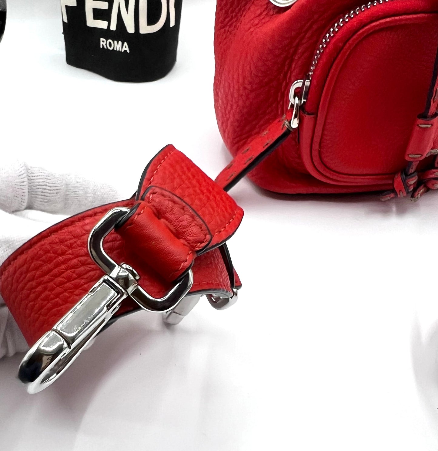 Fendi Mini Mon Tresor Bucket leather 2 way Bag