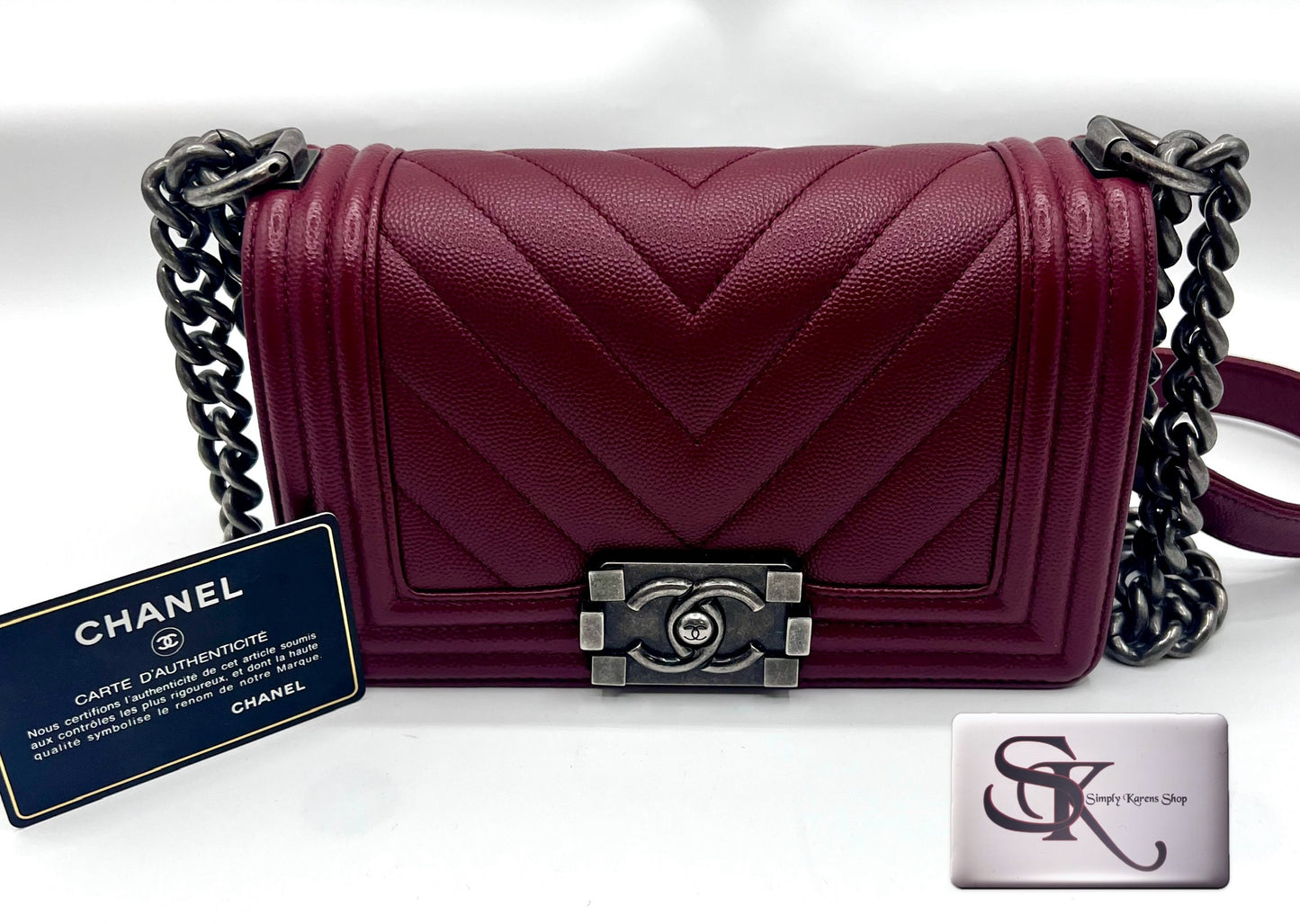 Chanel Chevron Caviar skin Leboy Pm size π΅πP232,000π΅π