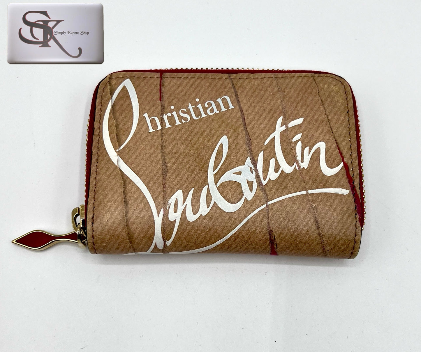 Christian louboutin Panettone Beige Leather Card/ Coin Case π΅πP11,200π΅π