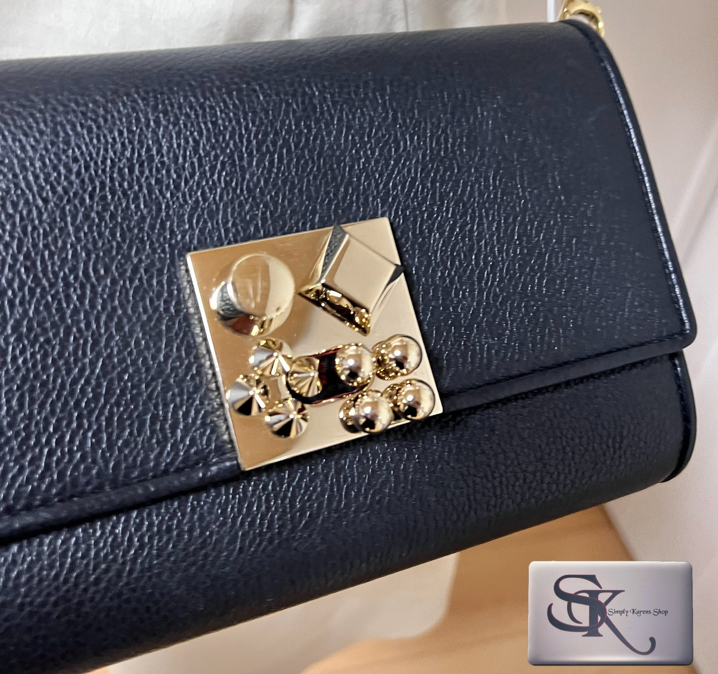 Christian Louboutin Carasky Empire Calfskin Leather clutch shoulder Crossbody Bag π΅πP37,600π΅π