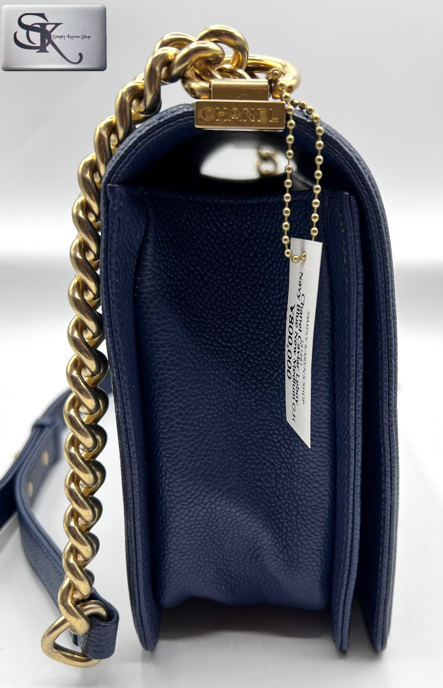 Chanel Caviar Leboy Navy Blue New Medium G.H. (🇵🇭P344,000)