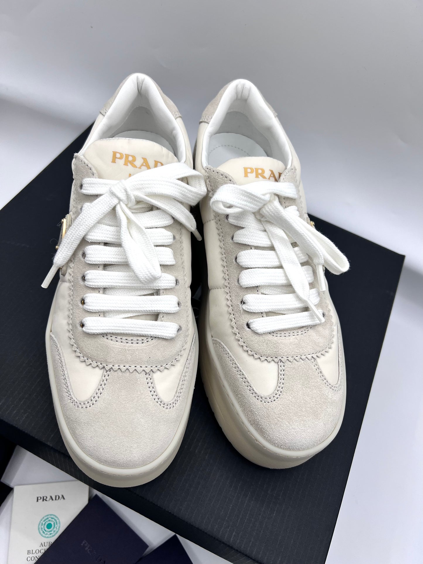 Prada Re Nylon Pocono Plate Sneakers Size 35.5 (22.5) (🇵🇭P42,140)