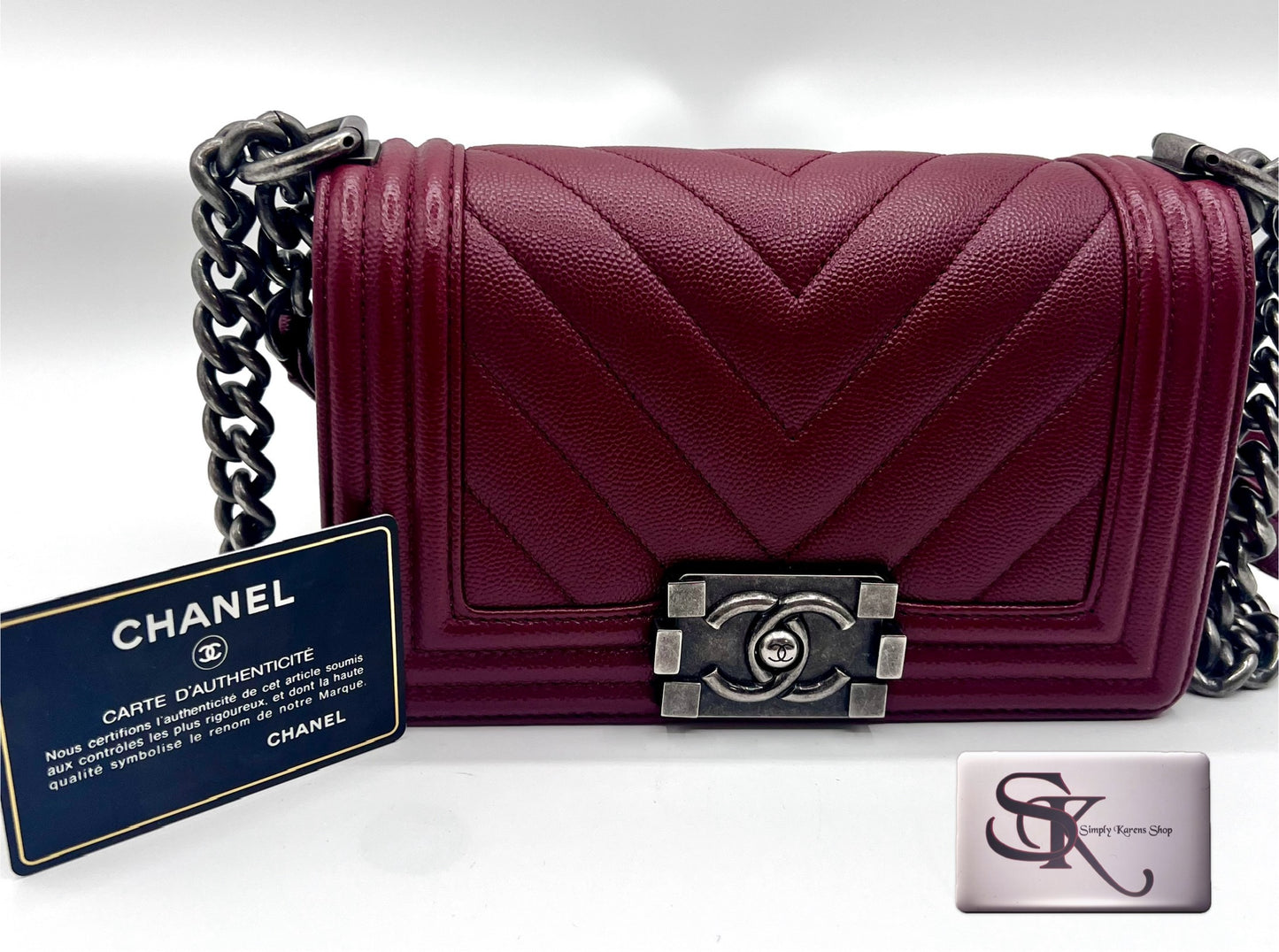 Chanel Chevron Caviar skin Leboy Pm size π΅πP232,000π΅π