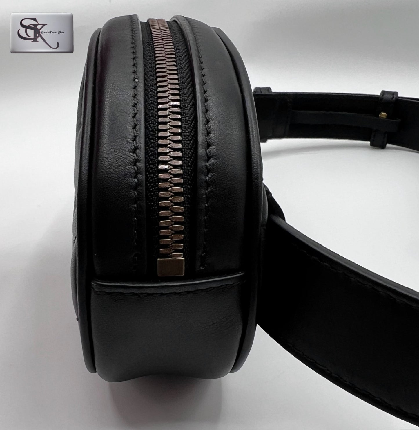 GUCCI MARMONT BLACK LEATHER BELT BAG SIZE 72 ~ 92 CM π΅πP32,200π΅π