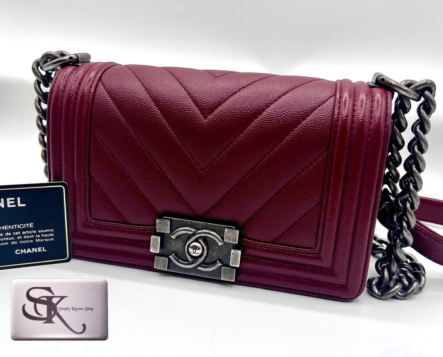 Chanel Chevron Caviar skin Leboy Pm size π΅πP232,000π΅π