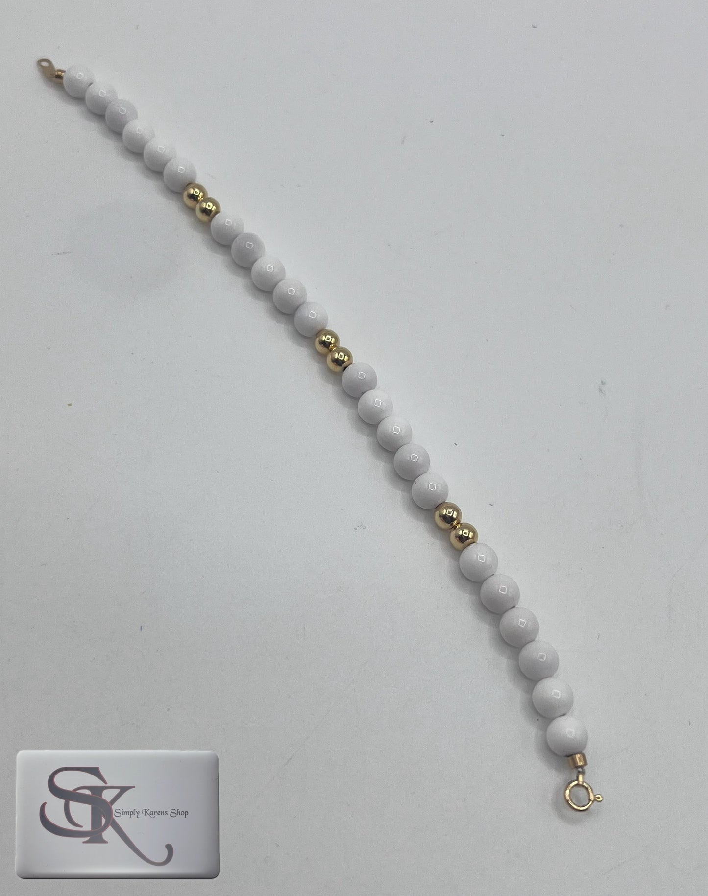 K18 Conbi White Onyx Braclet 18cm (🇵🇭P11,180)