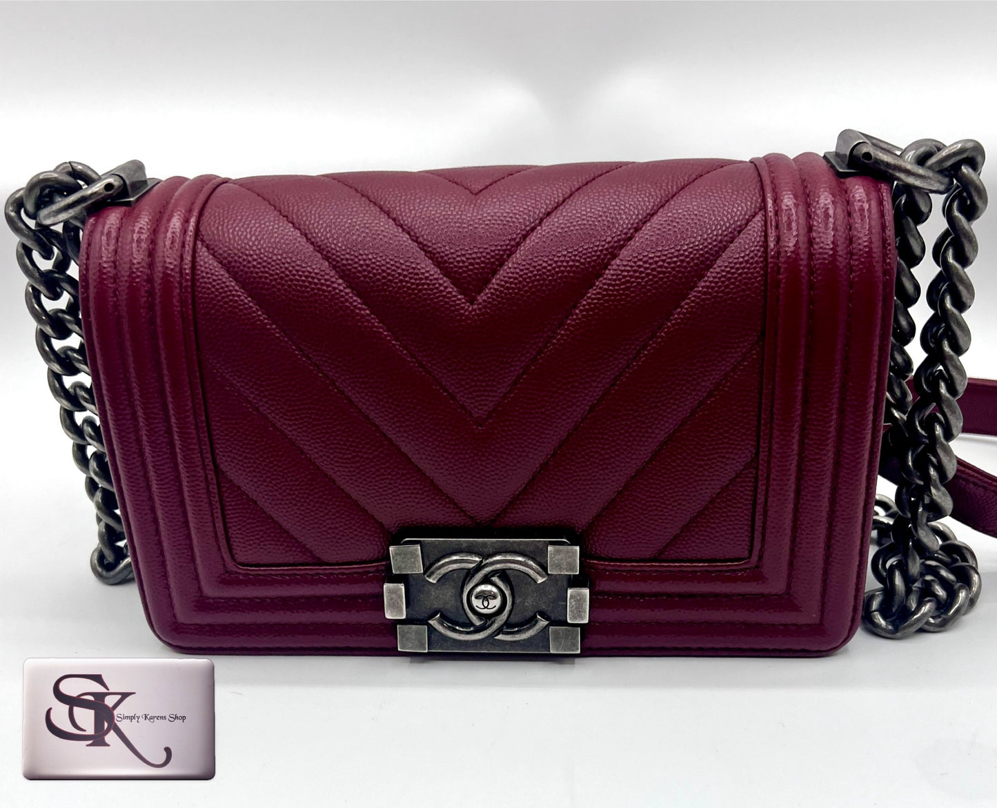 Chanel Chevron Caviar skin Leboy Pm size π΅πP232,000π΅π