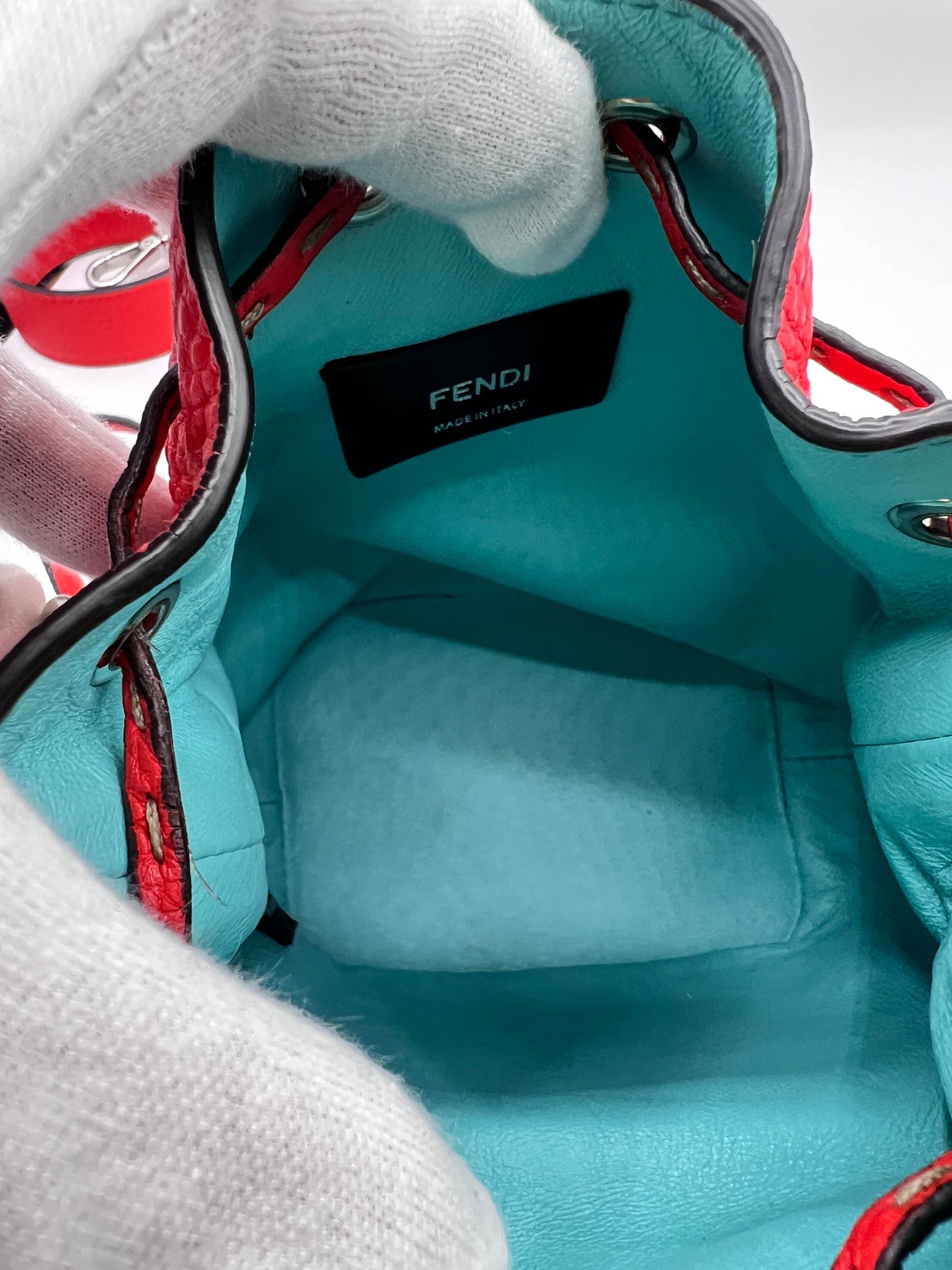Fendi Mini Mon Tresor Bucket leather 2 way Bag
