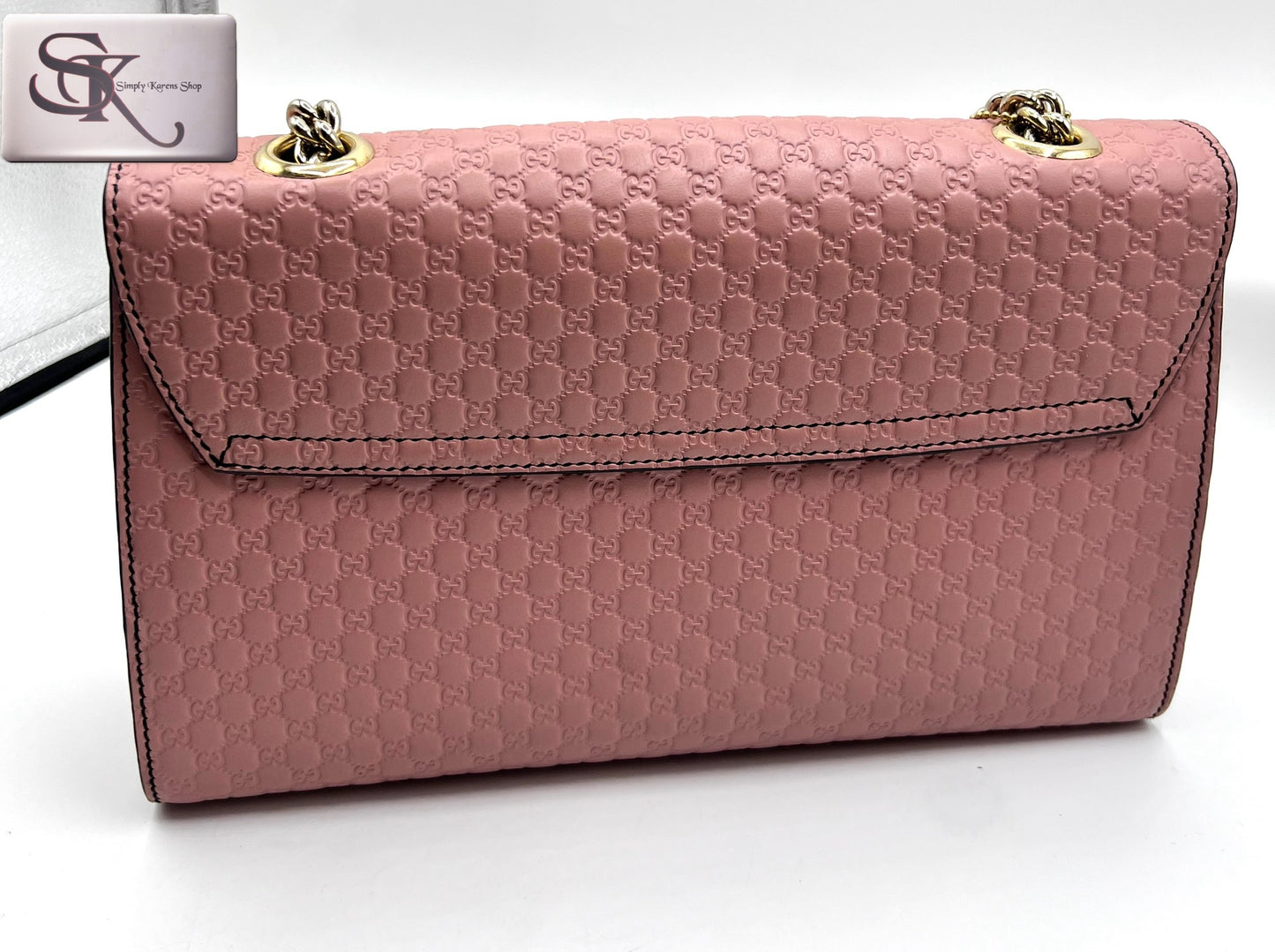 Gucci Guccissima Horsebit Emily Shoulder Bag MM Blush Pink (🇵🇭P42,140)