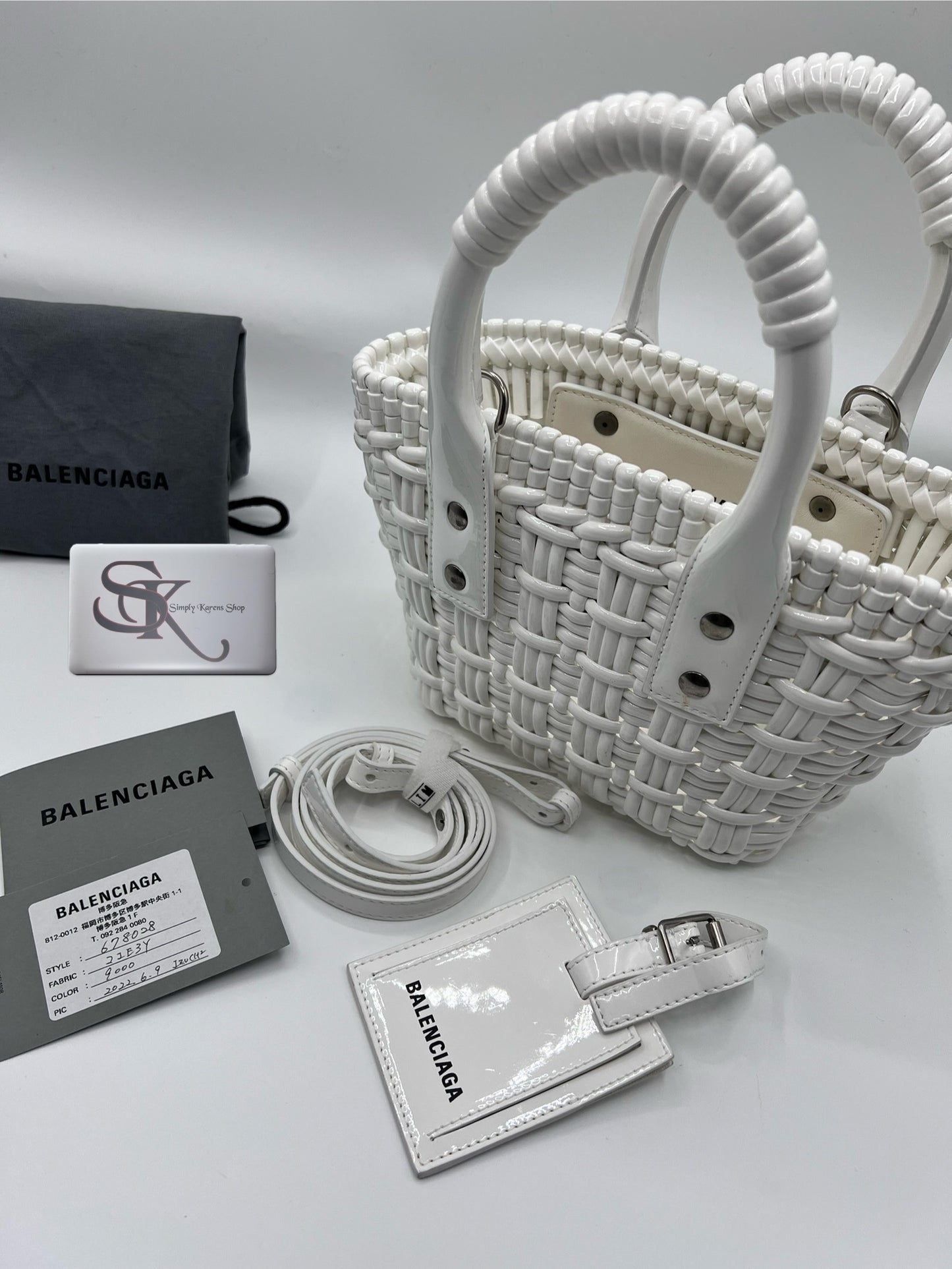 BALENCIAGA BISTRO XXSWOVEN FAUX LEATHER BASKET 2 WAY BAG 🇵🇭P39,200🇵🇭