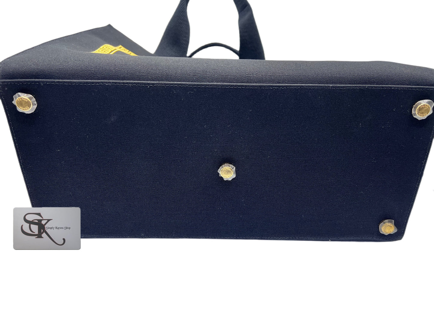 FENDI X VERSACE CANVAS FENDACE LOGO SHOPPING 2 WAY BAG