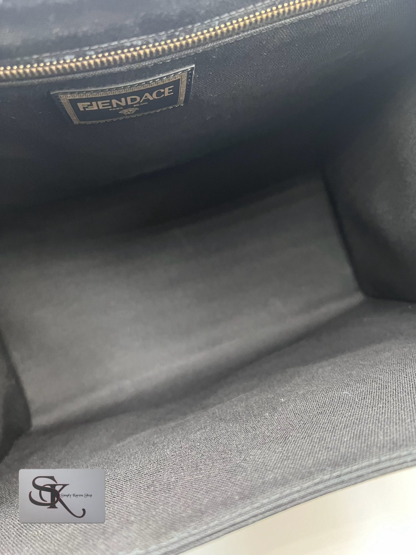 FENDI X VERSACE CANVAS FENDACE LOGO SHOPPING 2 WAY BAG