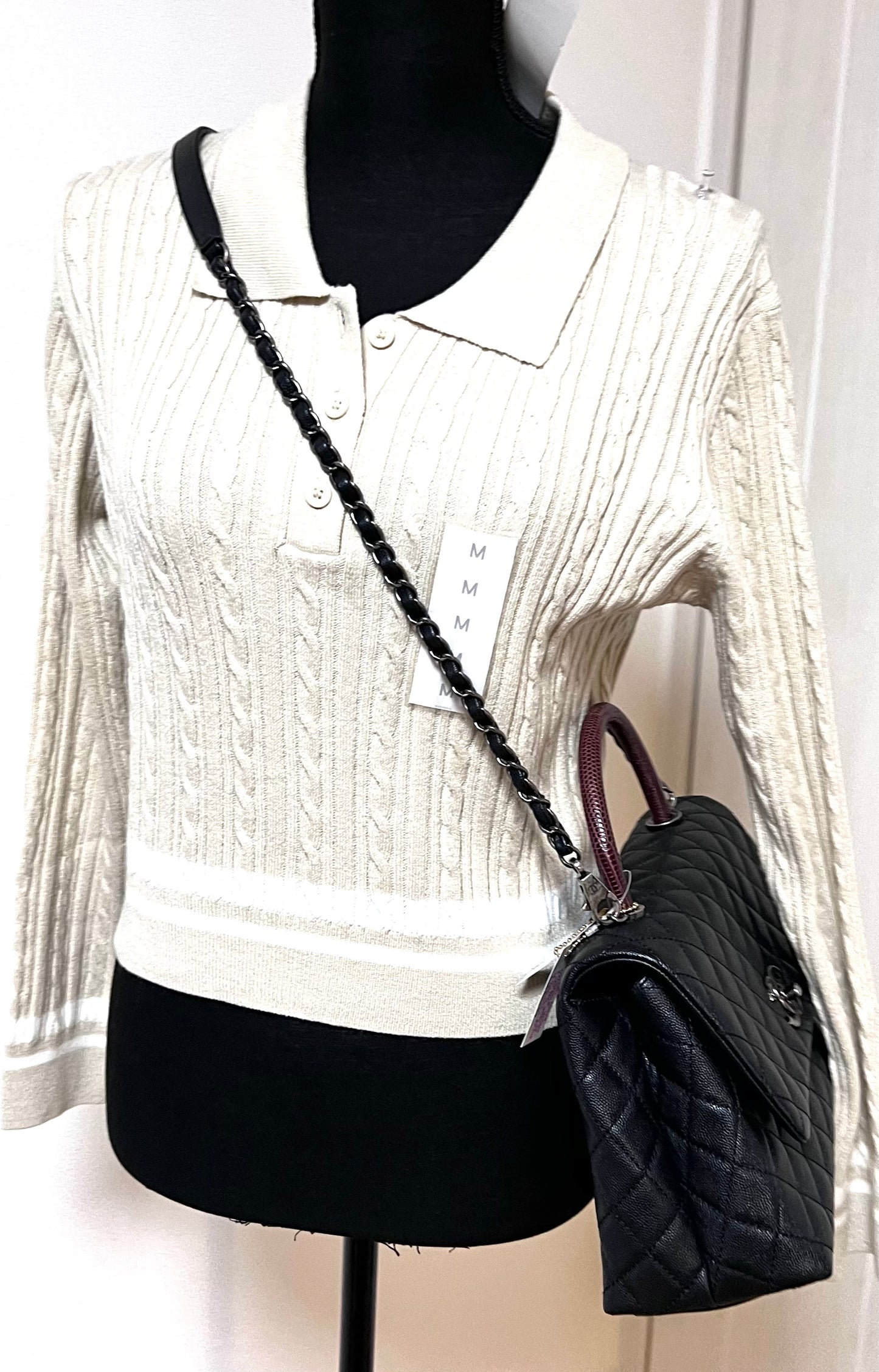 Chanel Caviar Coco python handle Matlase 2 way Bag series 23 mm size (π΅πP361,200)
