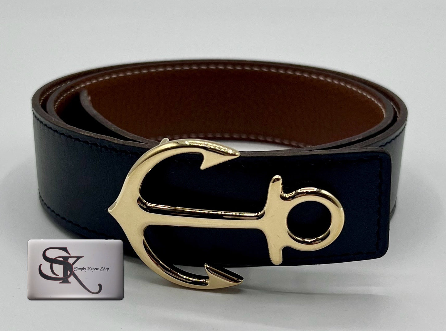 HERMES CARGO BUCKLE & RIVERSABLE LEATHER BELT SIZE70 (69~72cm)