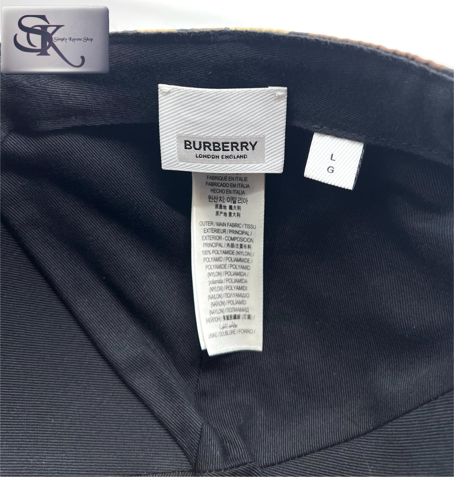 Burberry Ladies Bridle Brown Monogram Print Basebal Cap M to L size (🇵🇭P15,480)