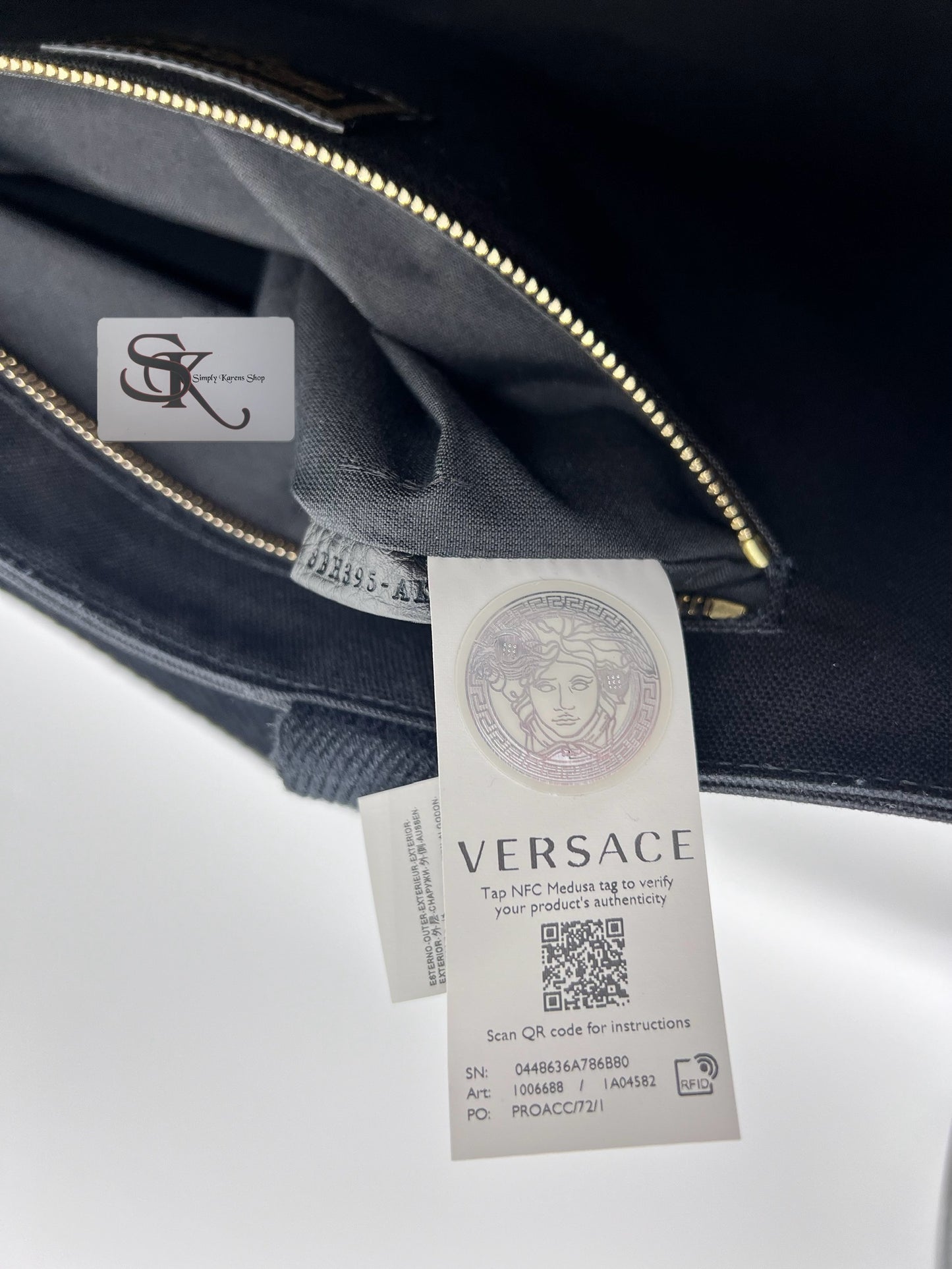 FENDI X VERSACE CANVAS FENDACE LOGO SHOPPING 2 WAY BAG