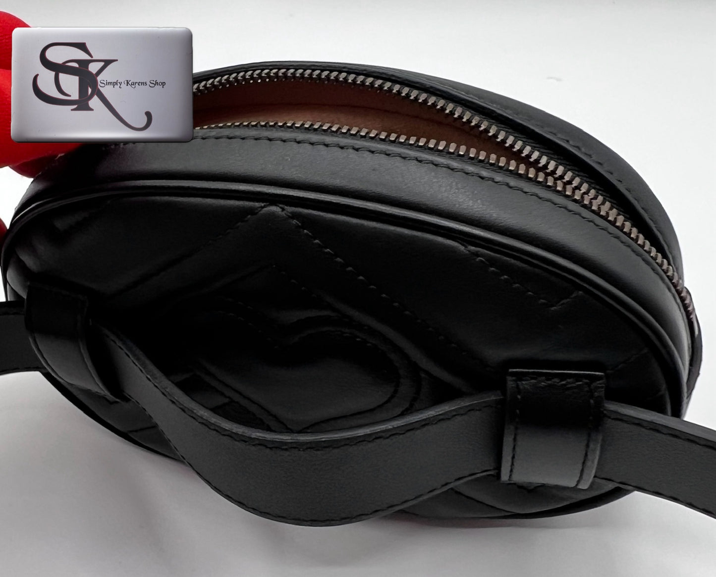 GUCCI MARMONT BLACK LEATHER BELT BAG SIZE 72 ~ 92 CM π΅πP32,200π΅π