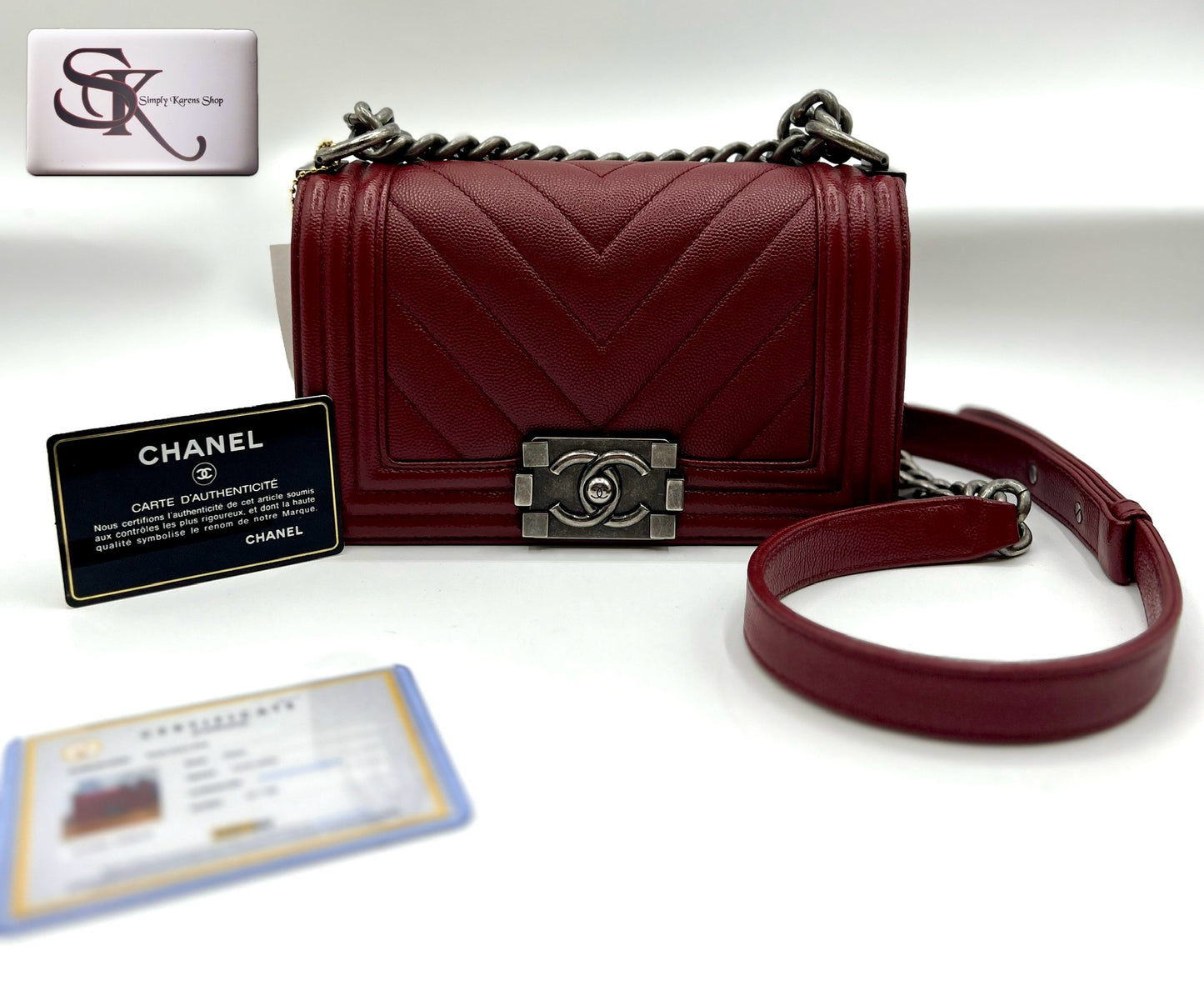 Chanel Chevron Caviar skin Leboy Pm size π΅πP232,000π΅π