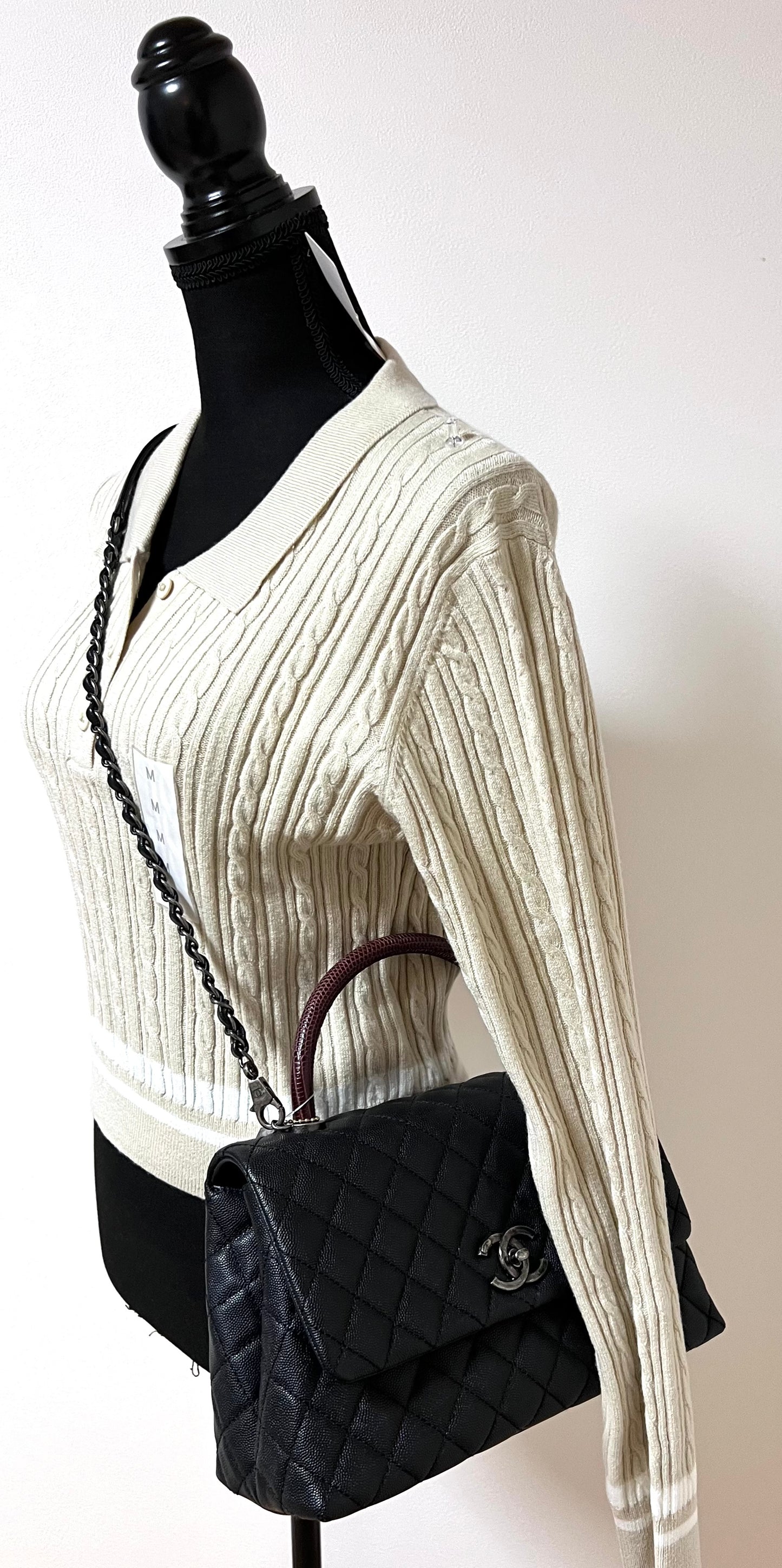 Chanel Caviar Coco python handle Matlase 2 way Bag series 23 mm size (π΅πP361,200)