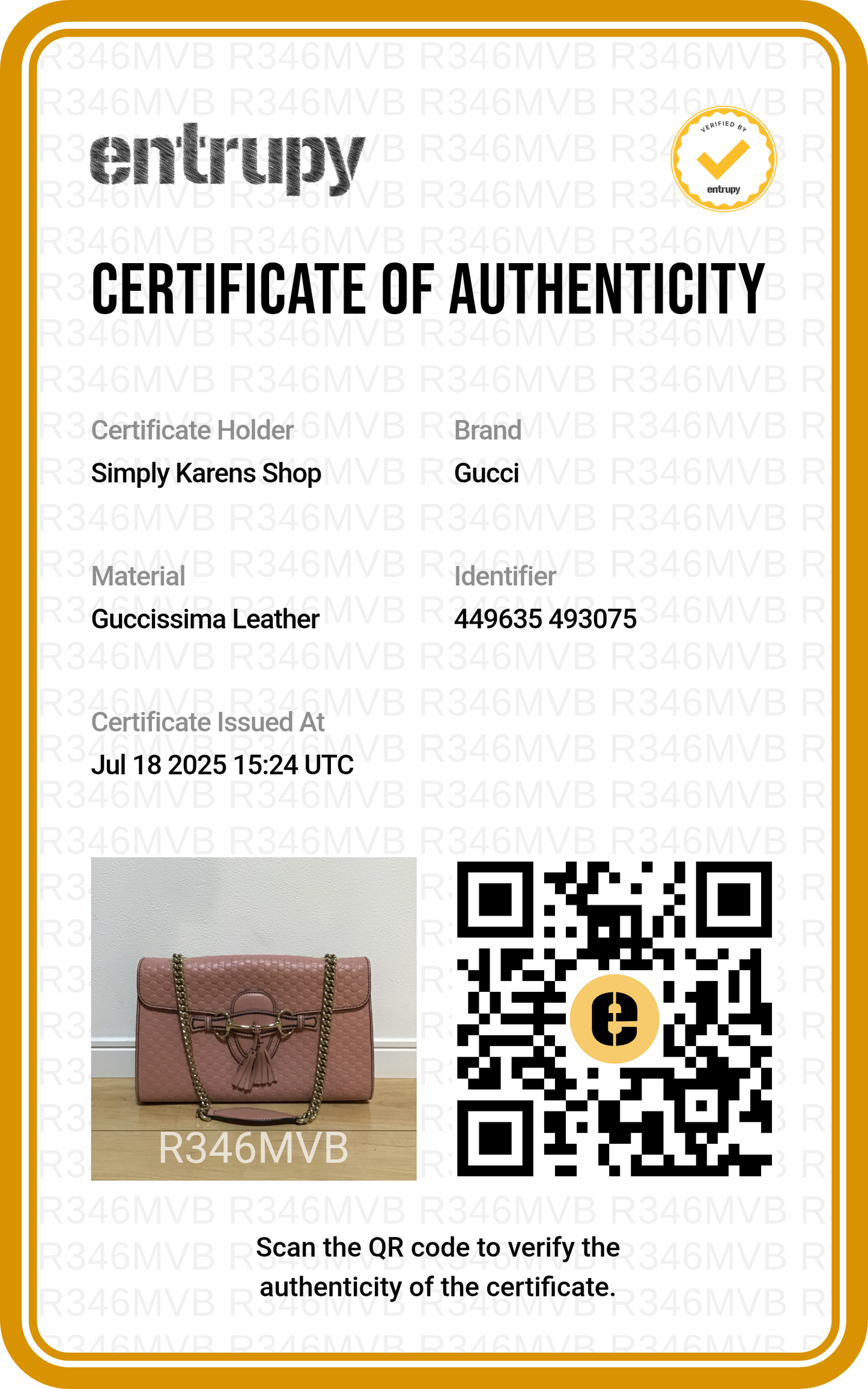 Gucci Guccissima Horsebit Emily Shoulder Bag MM Blush Pink (🇵🇭P42,140)