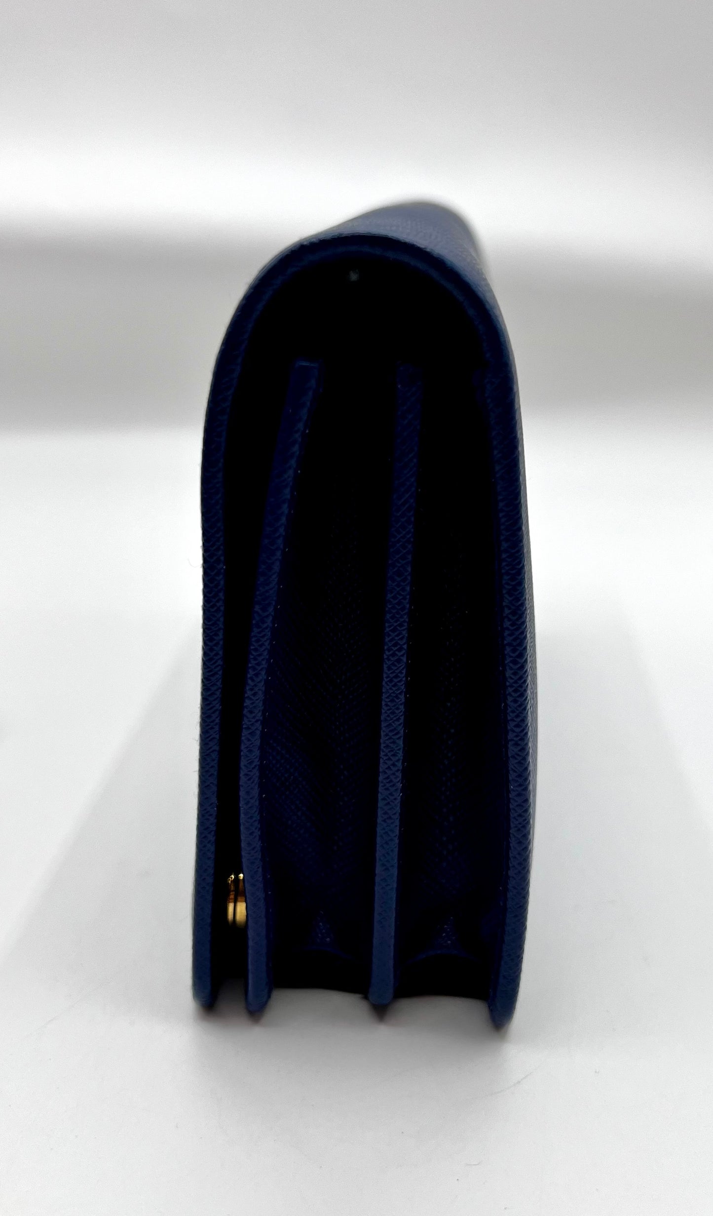Prada Saffiano Blue Mini wallet on Chain G.H.