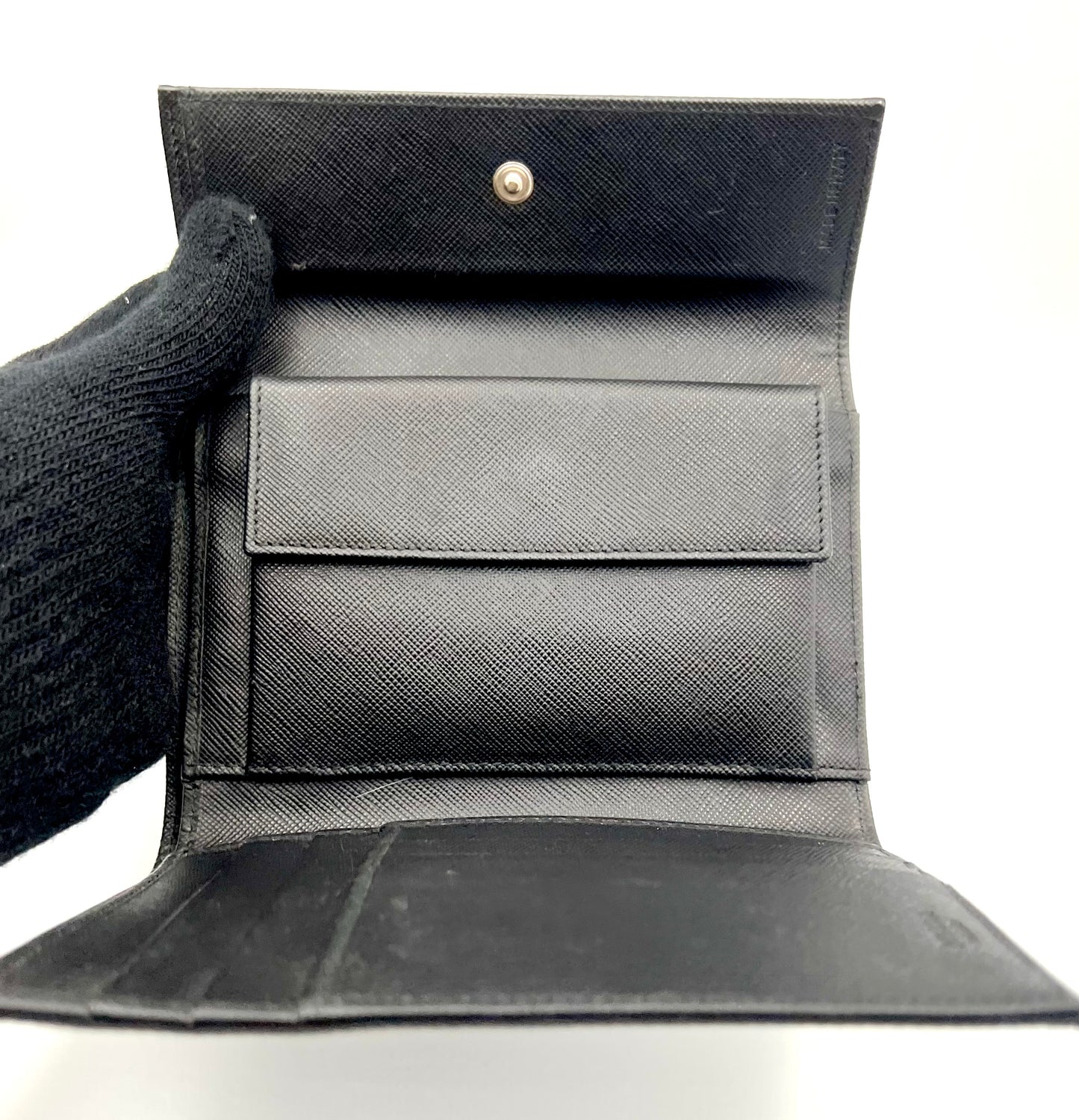 Prada Tessuto Pocono Logo Black Nylon Semi Long Wallet  (🇵🇭P13,760)