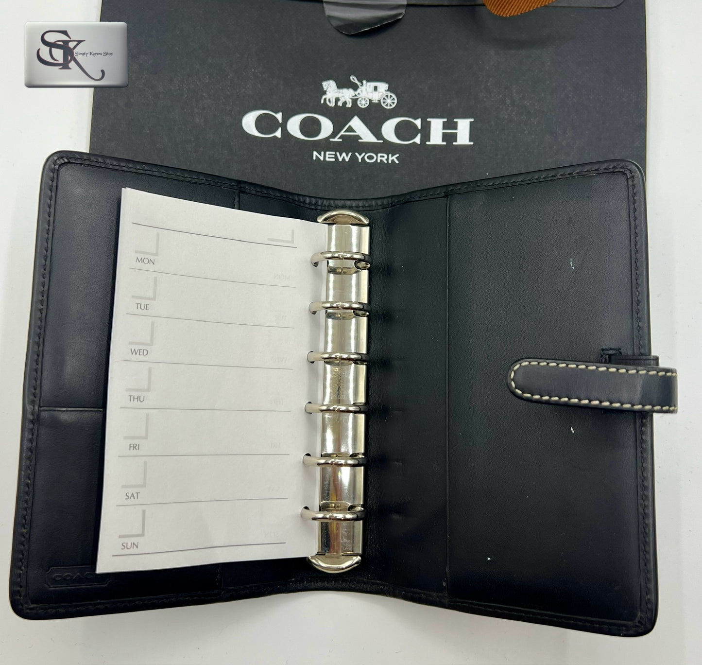 COACH AGENDA PM SIZE LEATHER AND CANVAS