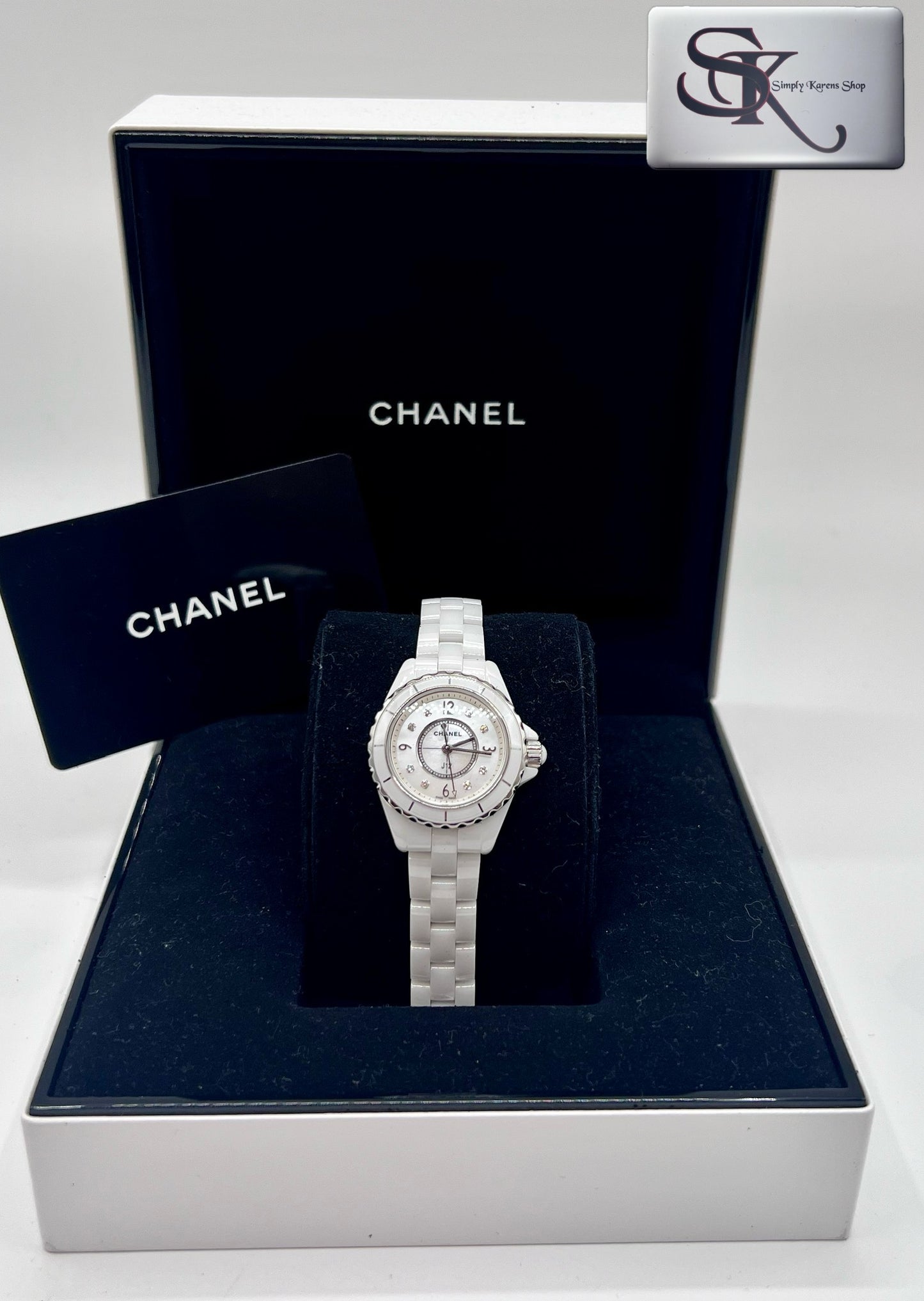 Chanel J12 w/8pcs Dia /shell dial/ Ceramic Strap 29mm