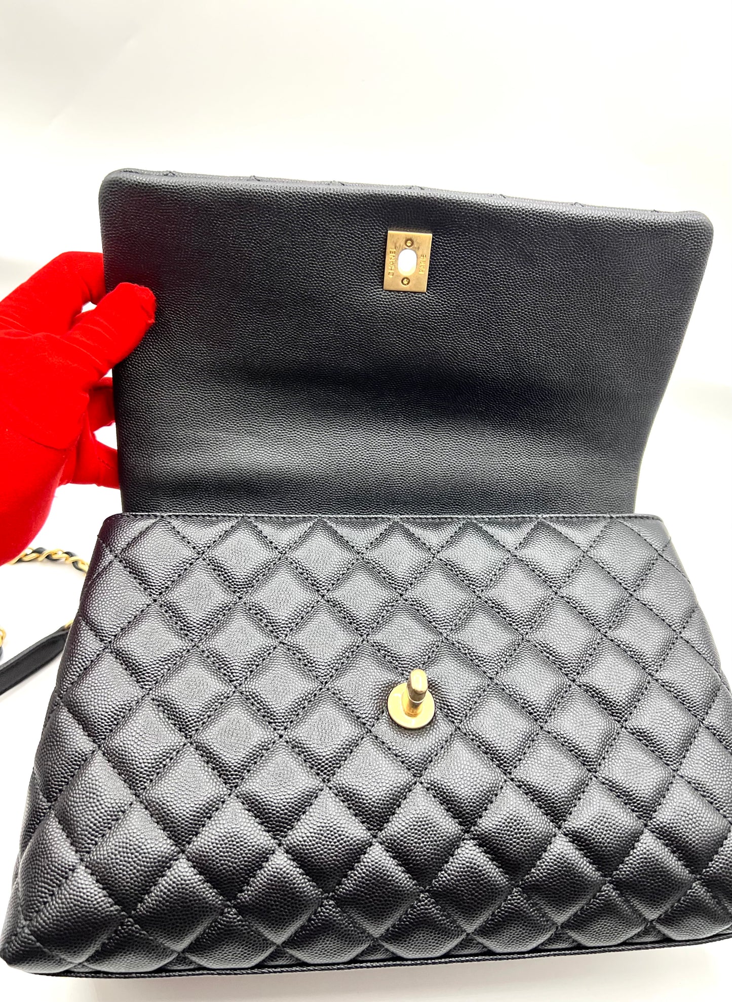 Chanel Top Handle Caviar MM size