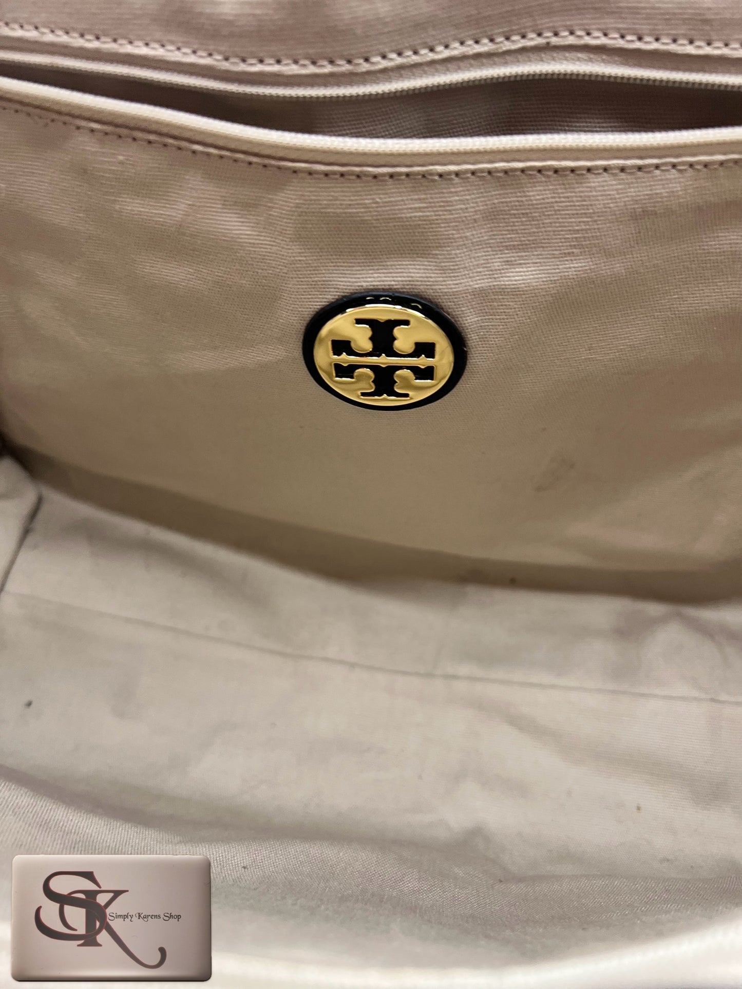 Tory Burch Nylon and Patent tote bag