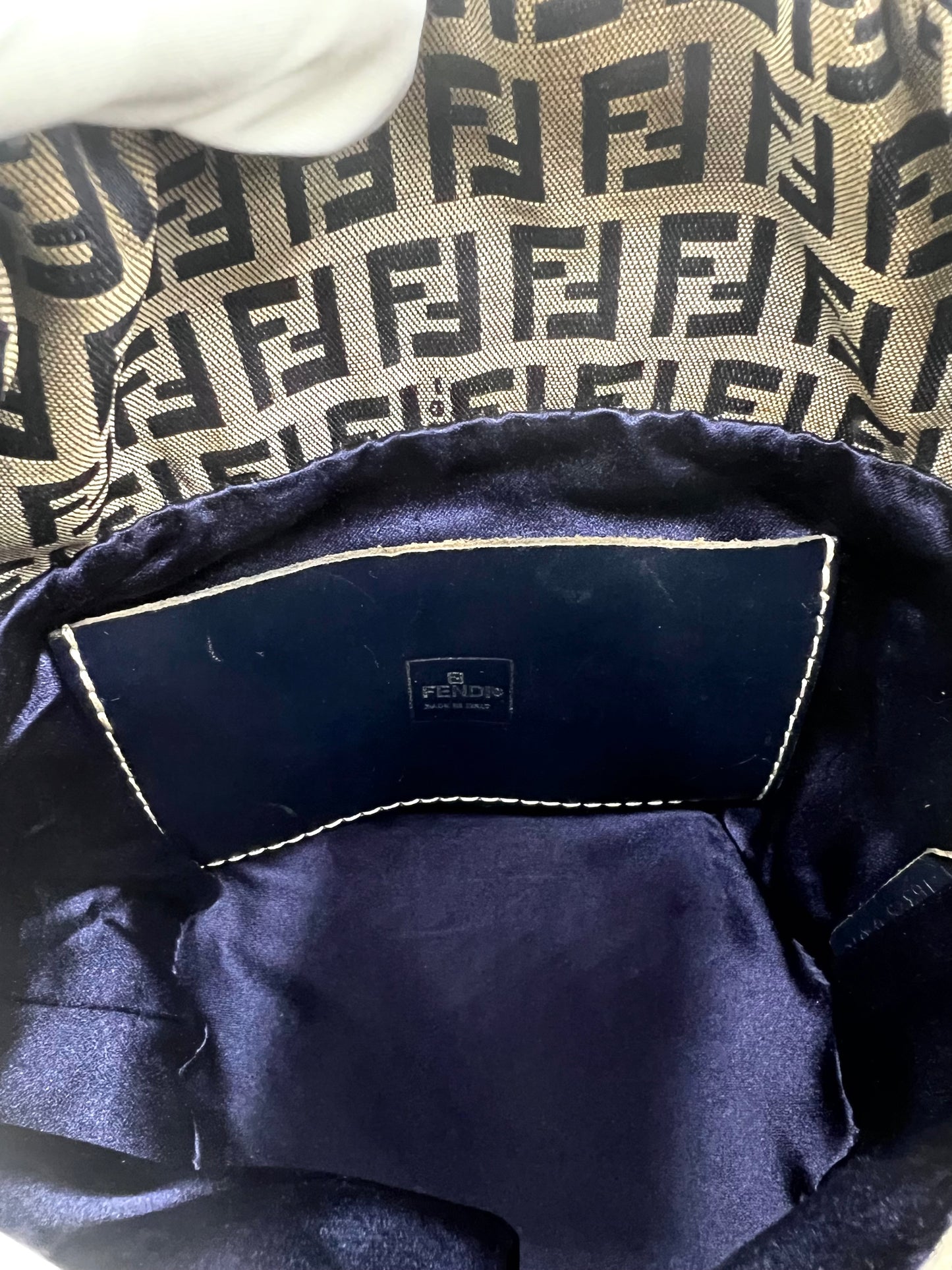 Fendi Zucchino Leather /Canvas Mini Bucket Bag          (🇵🇭P18,920)