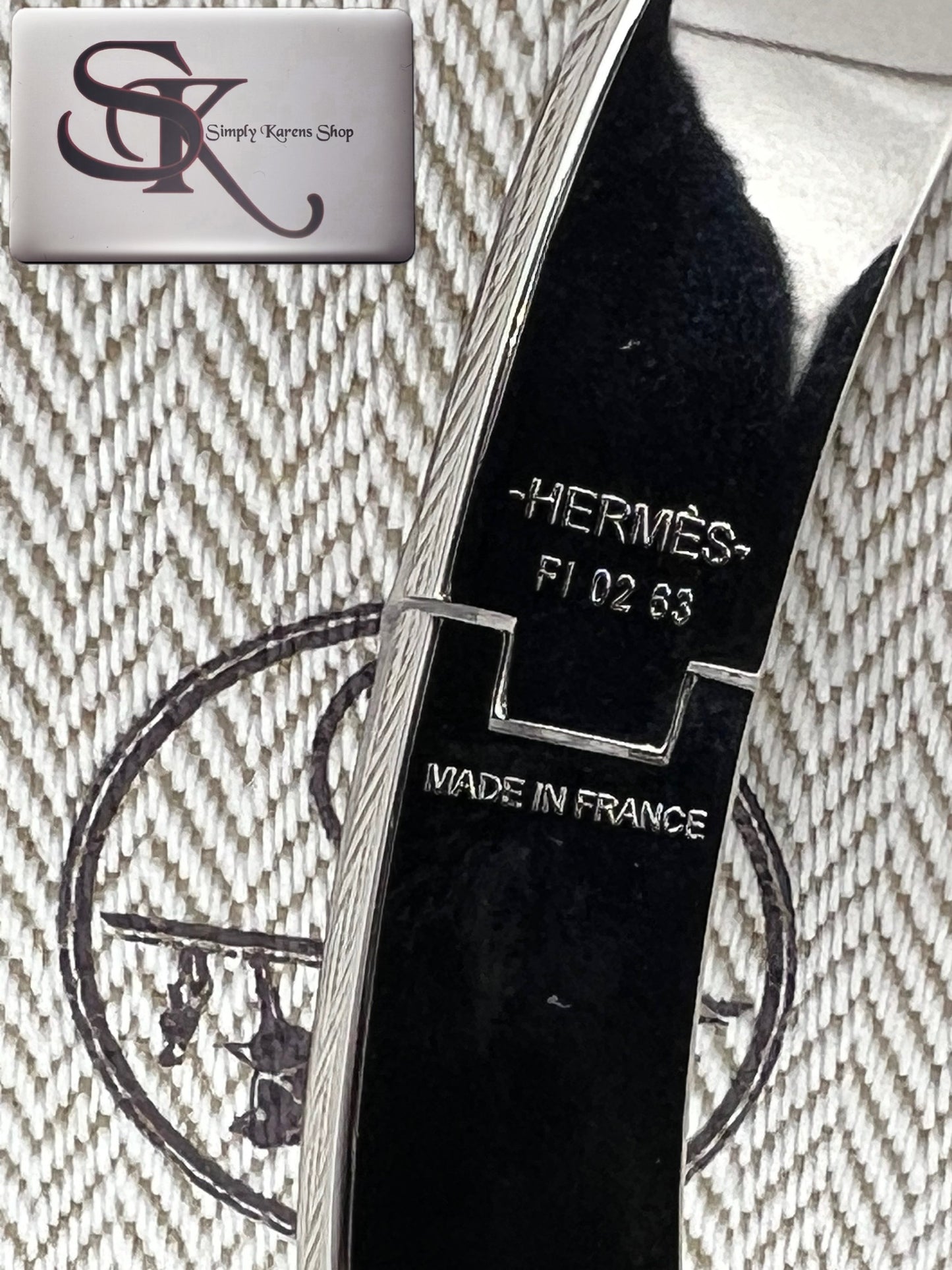 Hermes Clic Clac Black Enamel Silver Hard ware