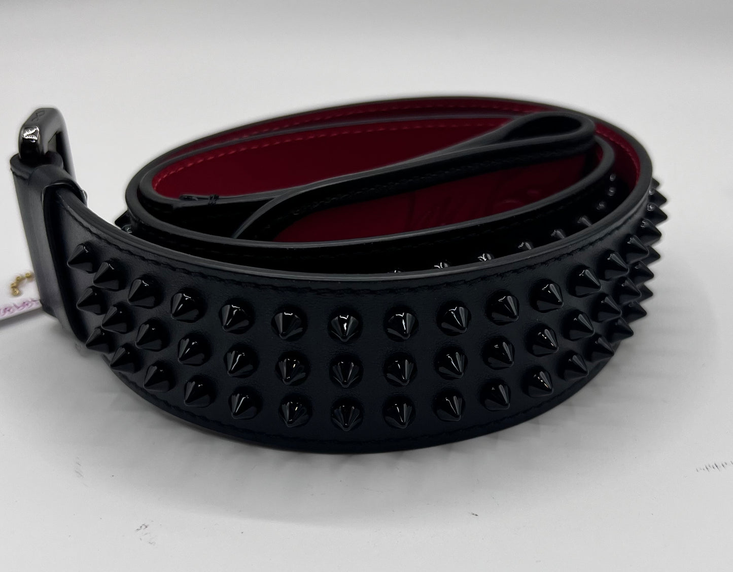 Christian Louboutin Leather Loubi Spike Belt