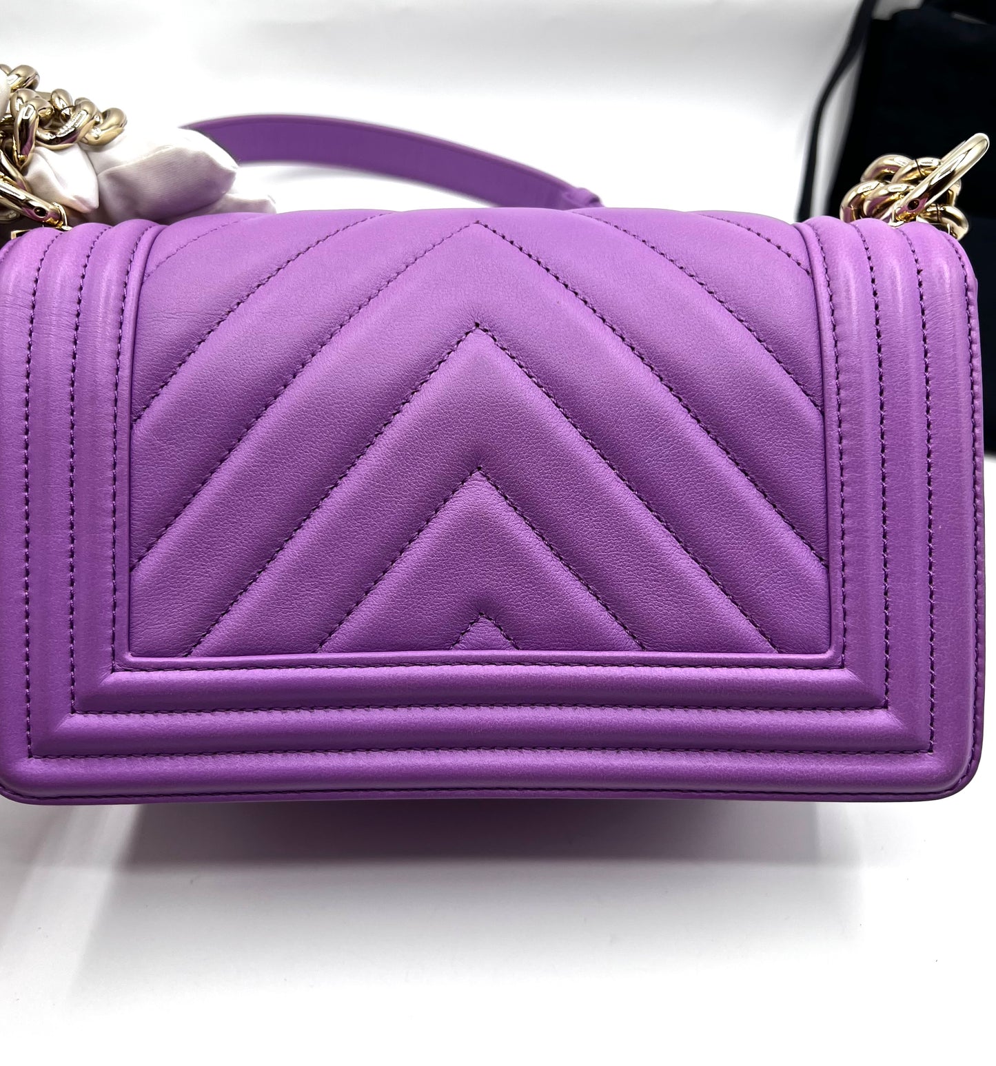 Chanel Leboy Purple Pm size Calfskin GHW Series29          (🇵🇭P197,800)