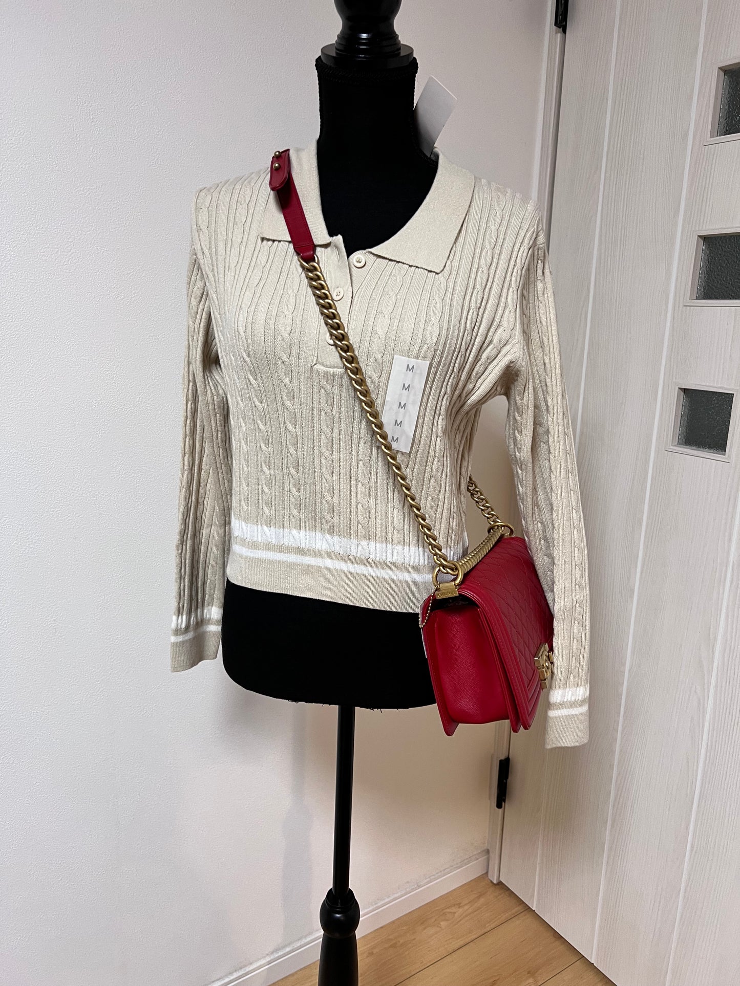 Chanel Caviar red Leboy Old Medium GHW