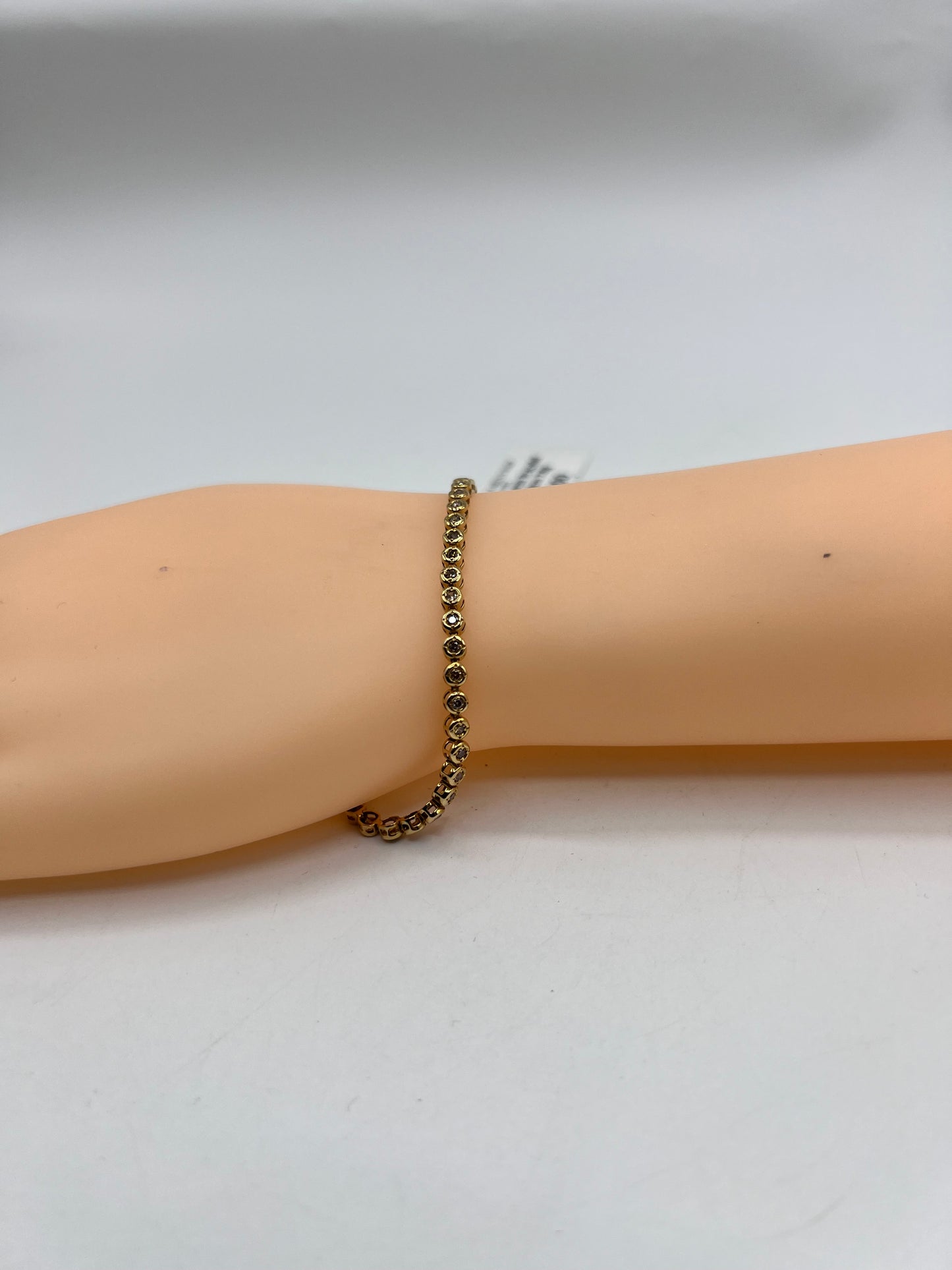 K18 Yg Tenis Bracelet  D-1ct  19cm 7.8g